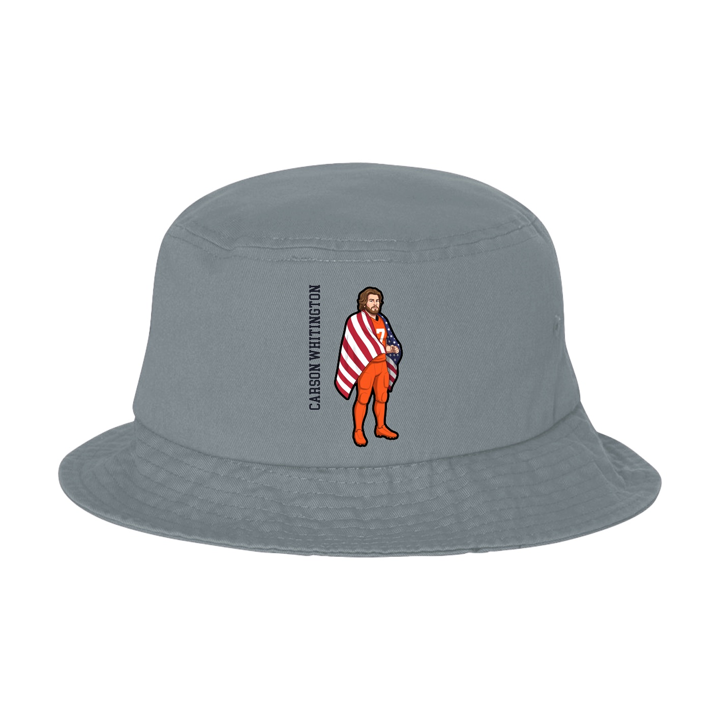 Bucket Cap — Name Vertical in Grey