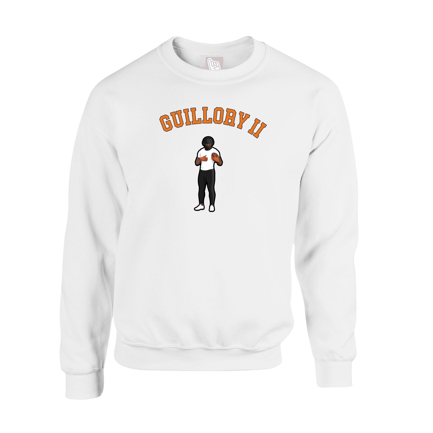 Fleece Crew — Shirsey Arch in White