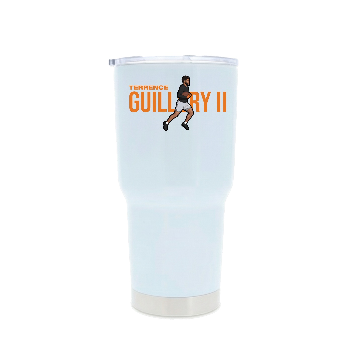 30oz Stainless Steel Tumbler — Player Name in White