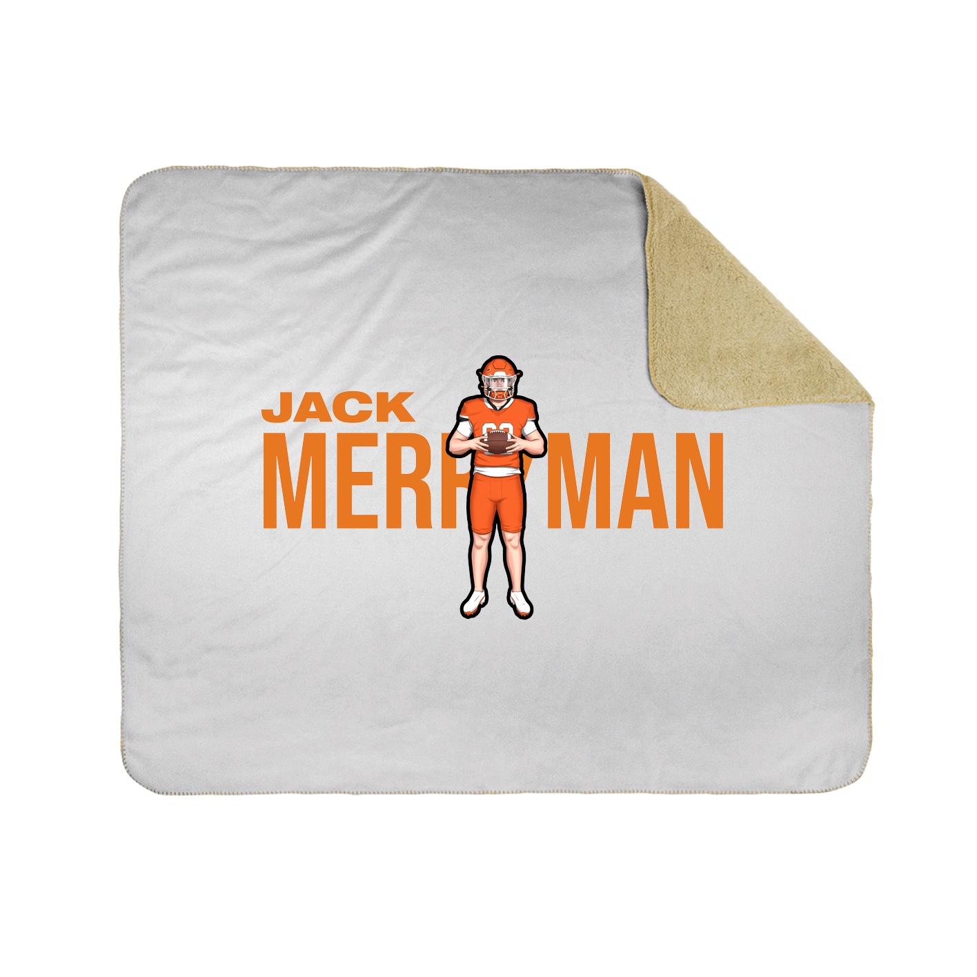 Throw Blanket — Player Name in White