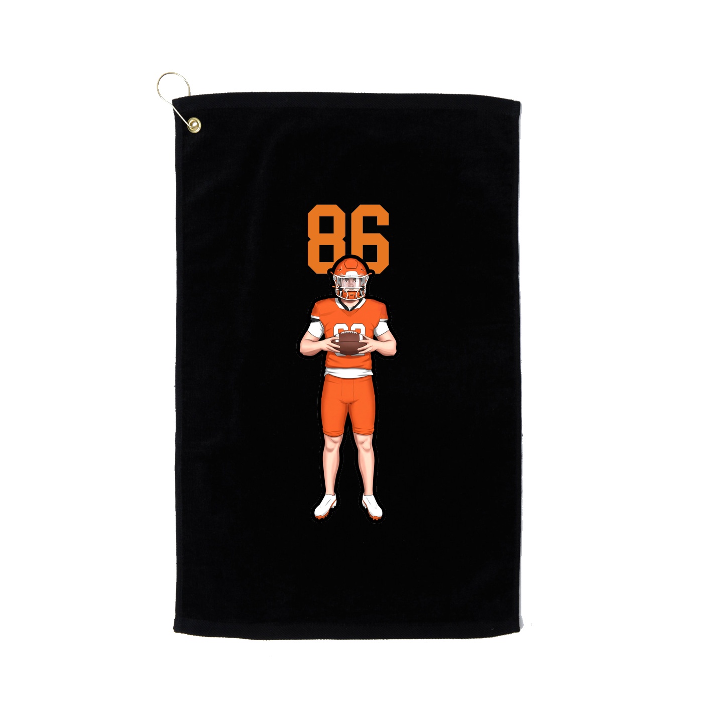 Golf Towel — Number Top in Black