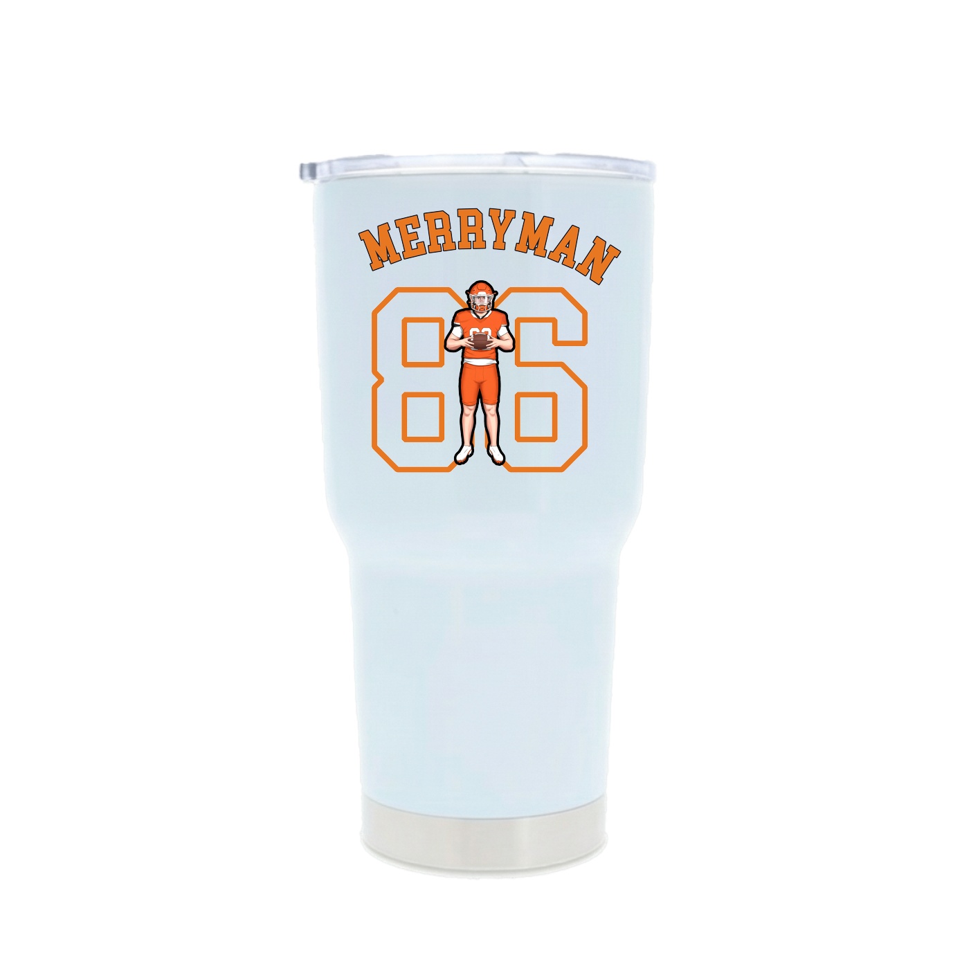 30oz Stainless Steel Tumbler — Shirsey Arch in White