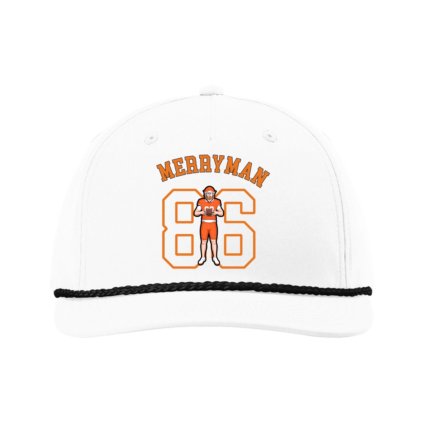 Five-Panel Classic Rope Cap — Shirsey Arch in White