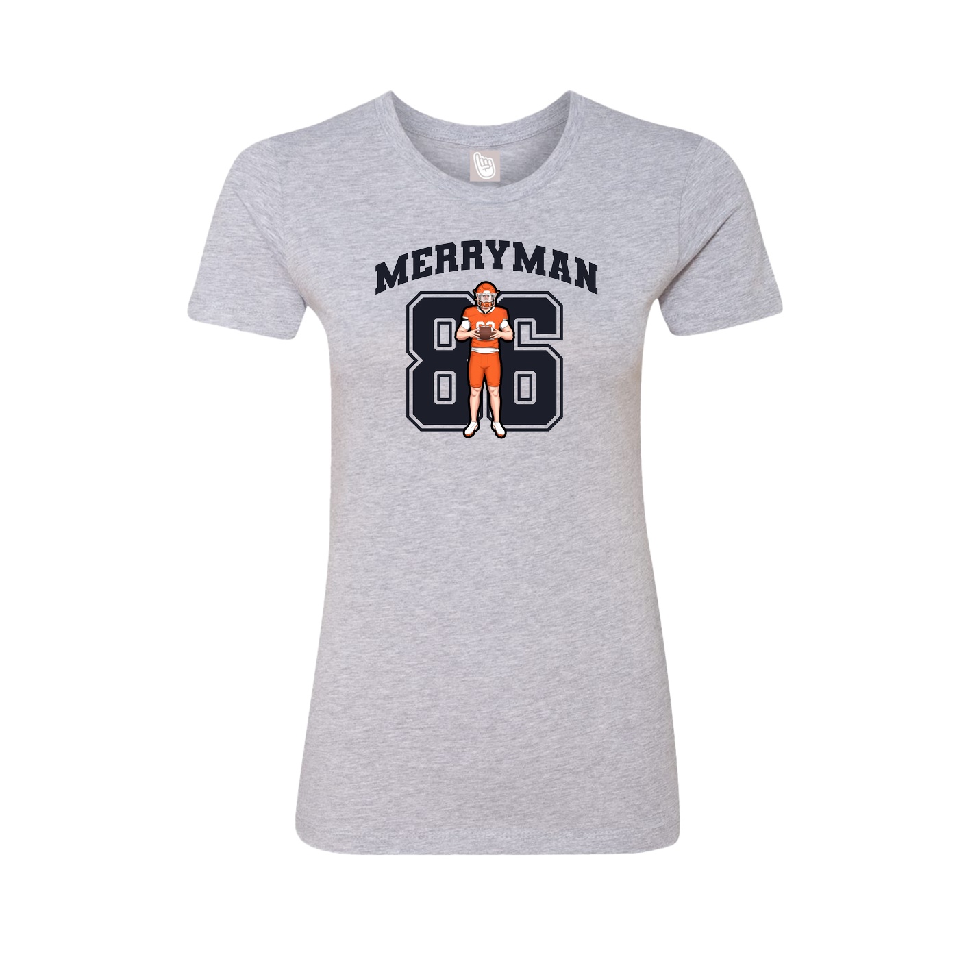 Fitted Women's Tee — Number in Grey