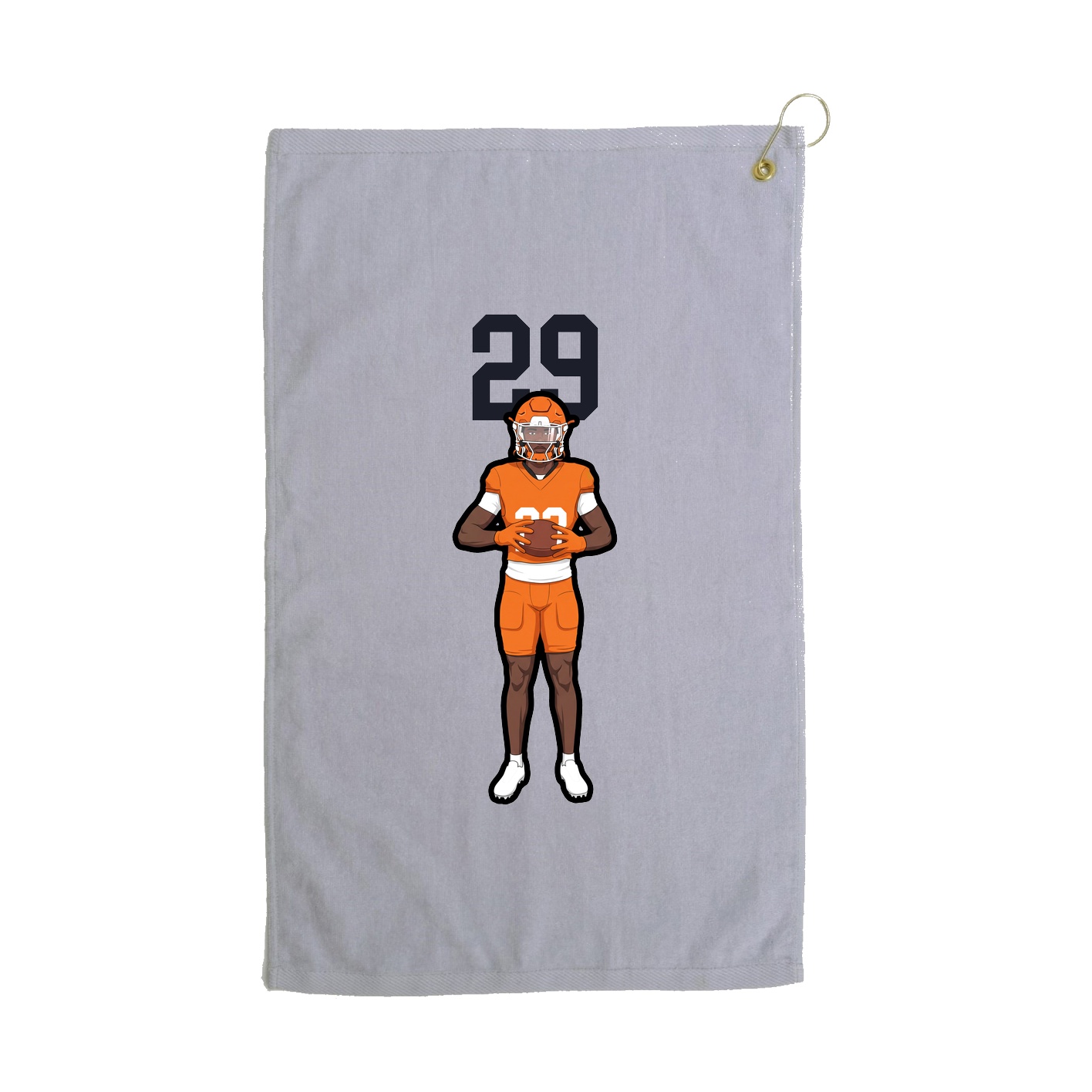 Golf Towel — Number Top in Grey
