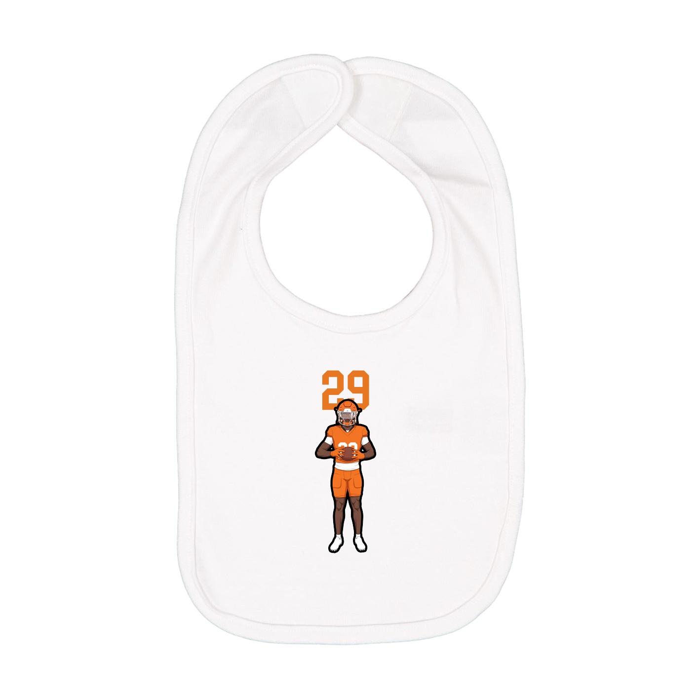 Infant Bib — Number Top in White