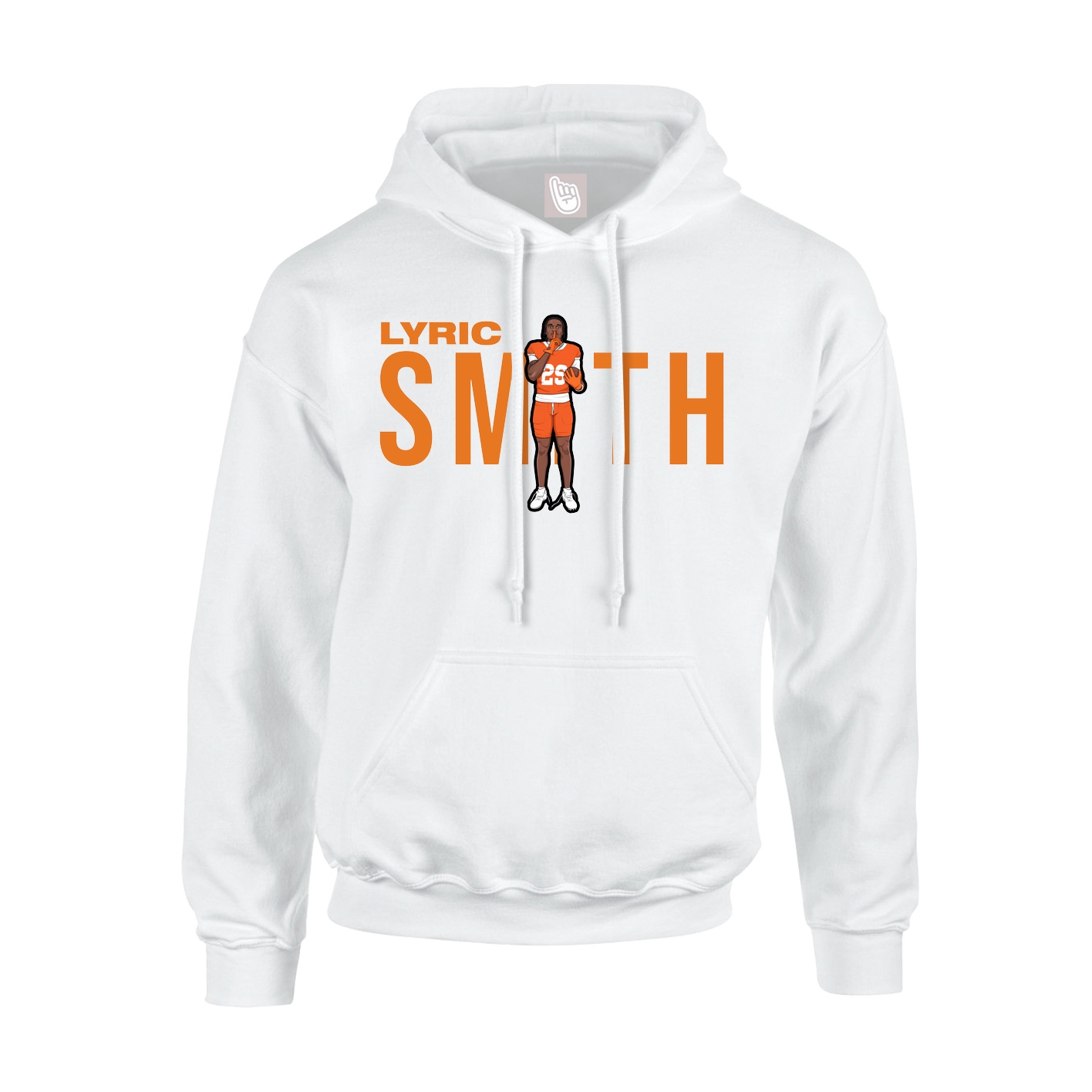 Youth Hoodie — Player Name in White