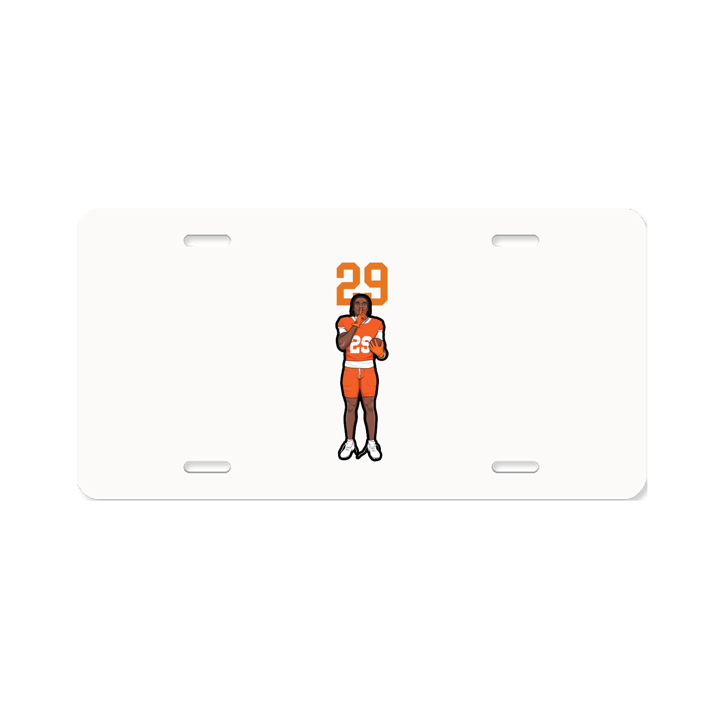 License Plate — Number Top in Classic