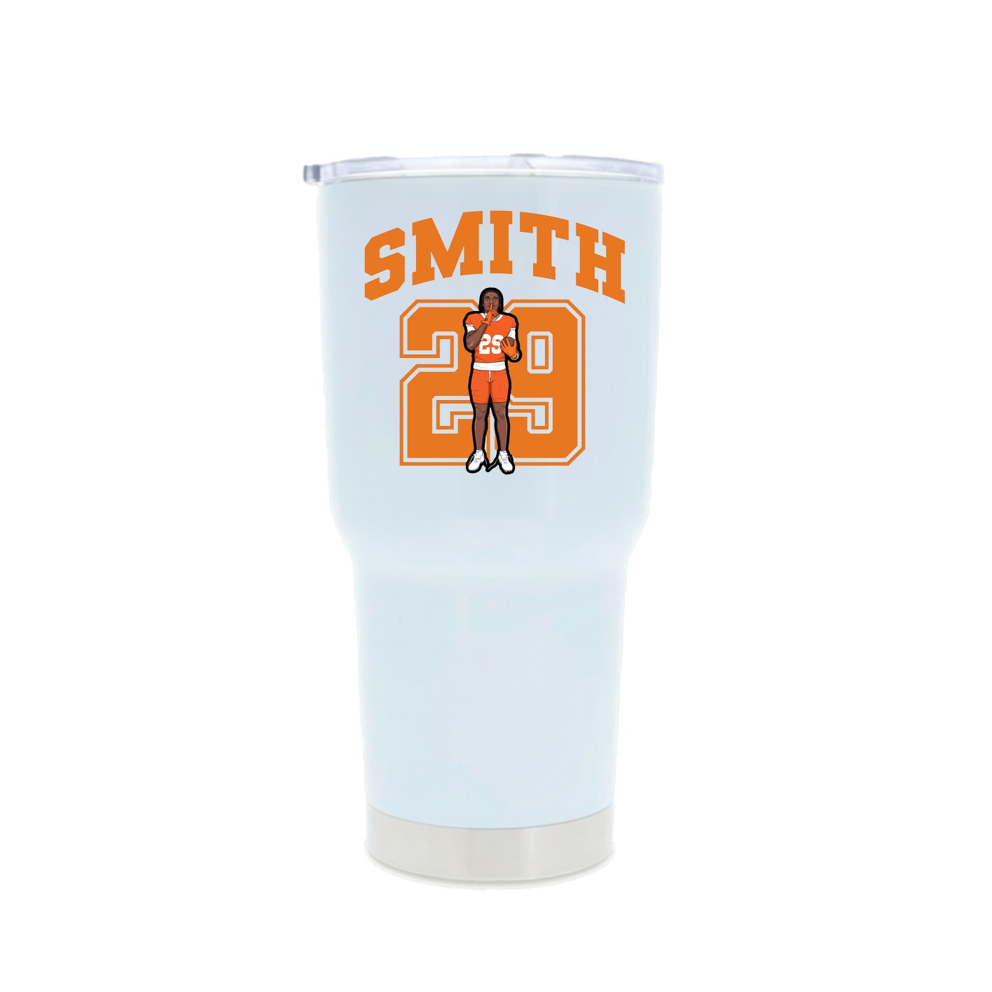 30oz Stainless Steel Tumbler — Number in White