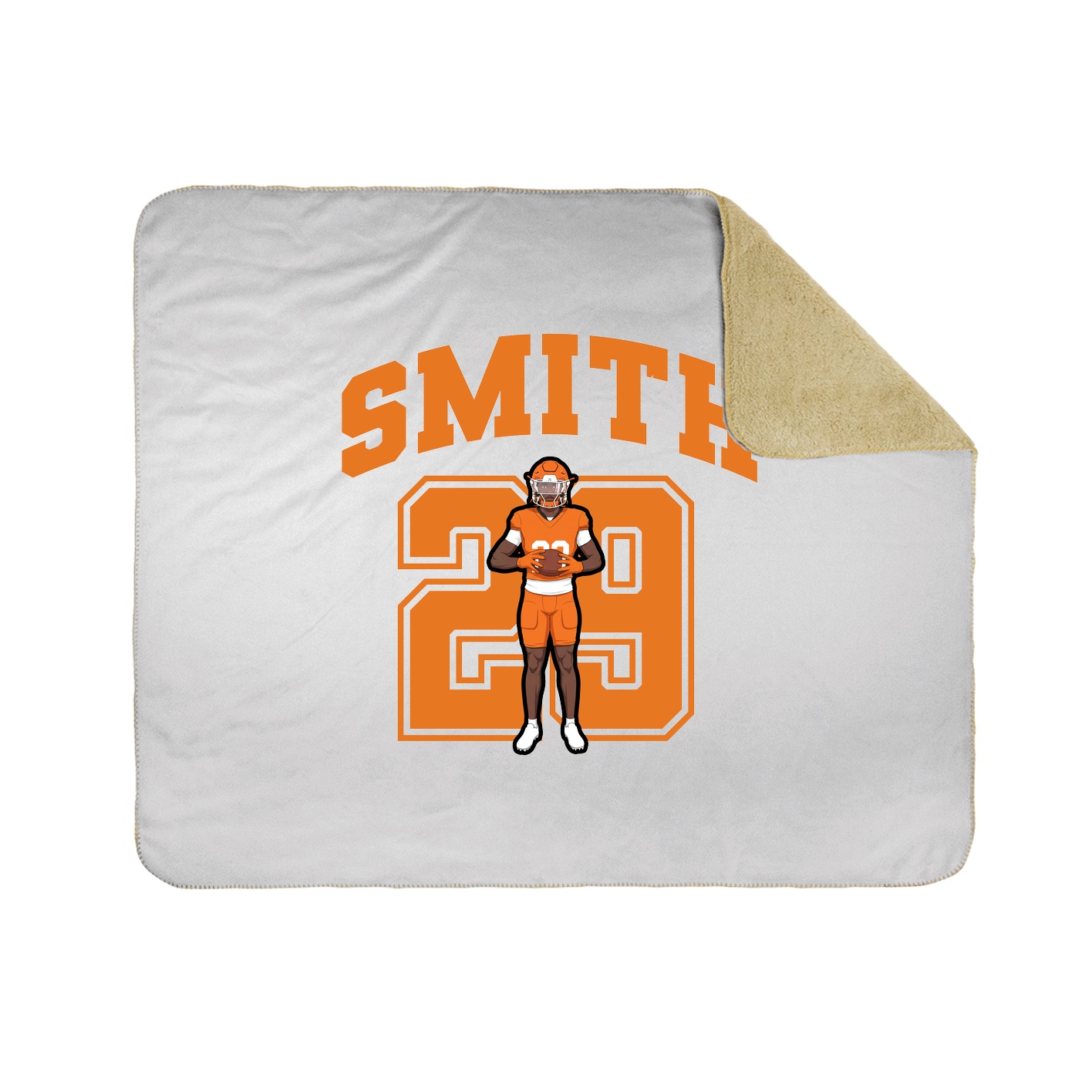 Throw Blanket — Number in White