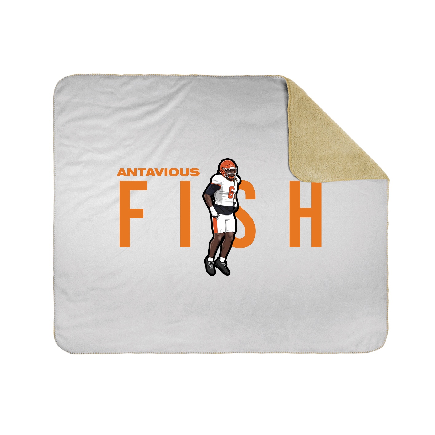 Throw Blanket — Player Name in White