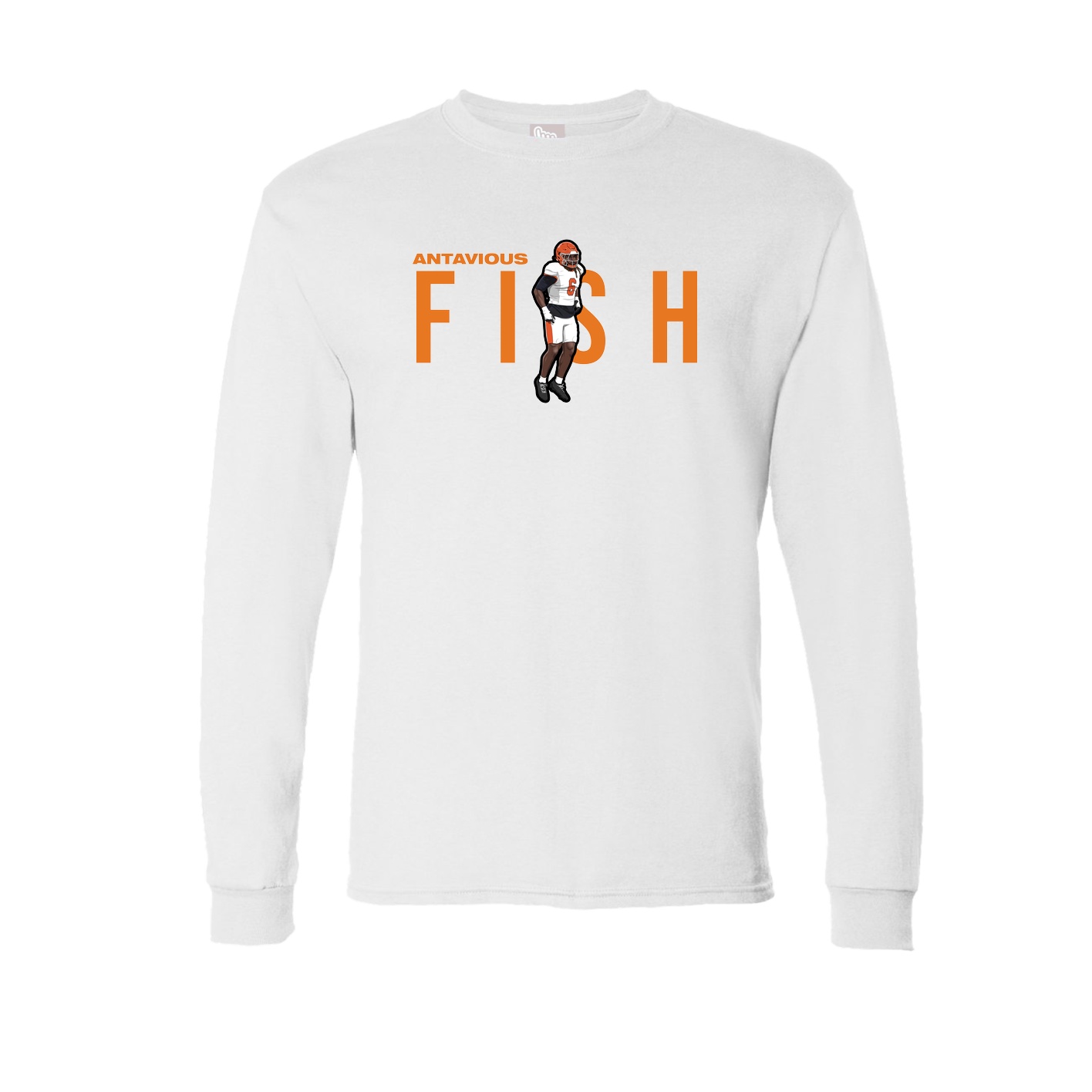 Long Sleeve Tee — Player Name in White