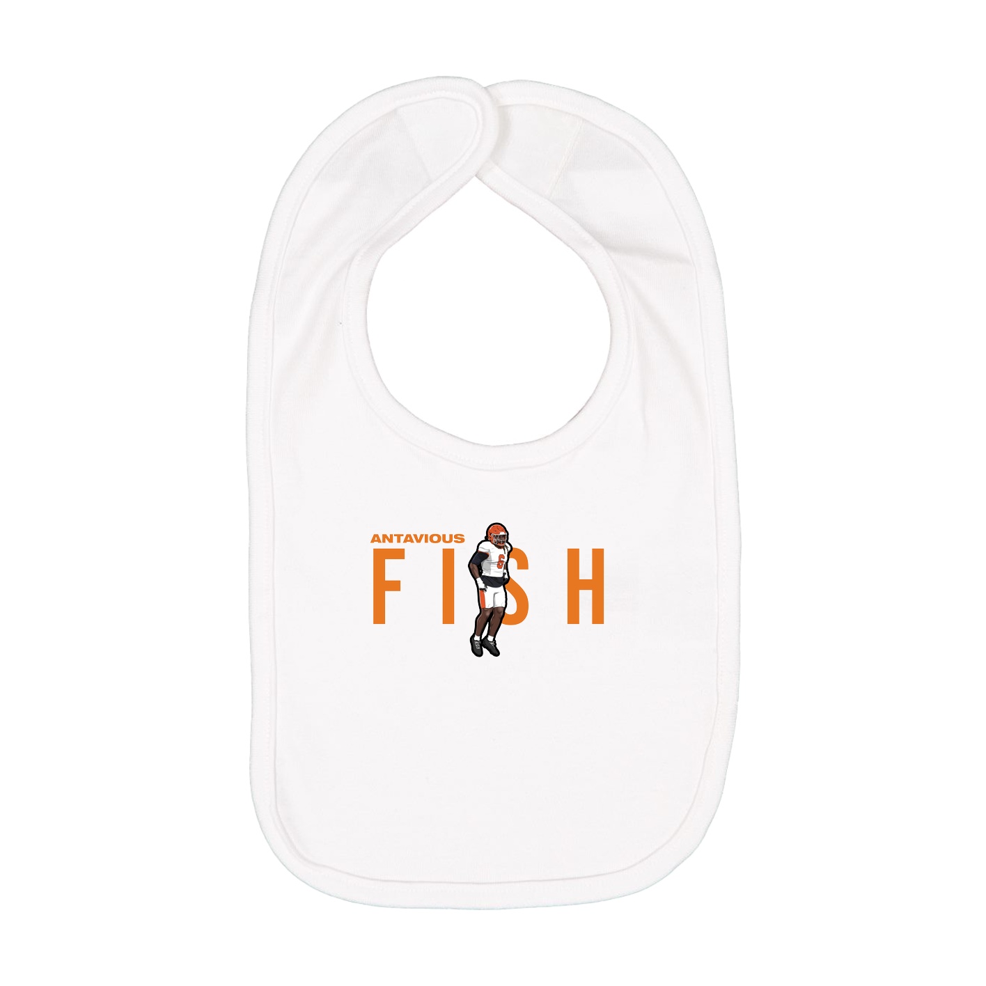 Infant Bib — Player Name in White