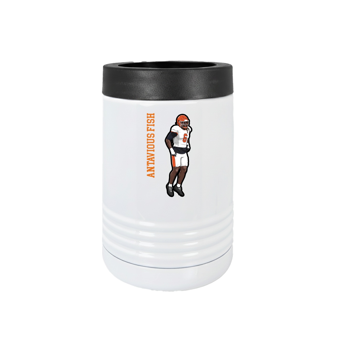 Beverage Holder — Name Vertical in White
