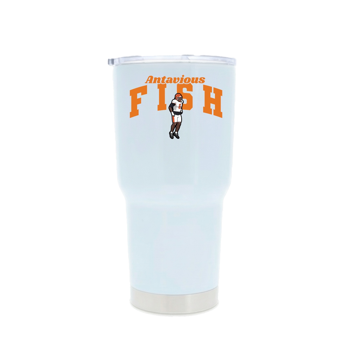 30oz Stainless Steel Tumbler — Signature Arch in White