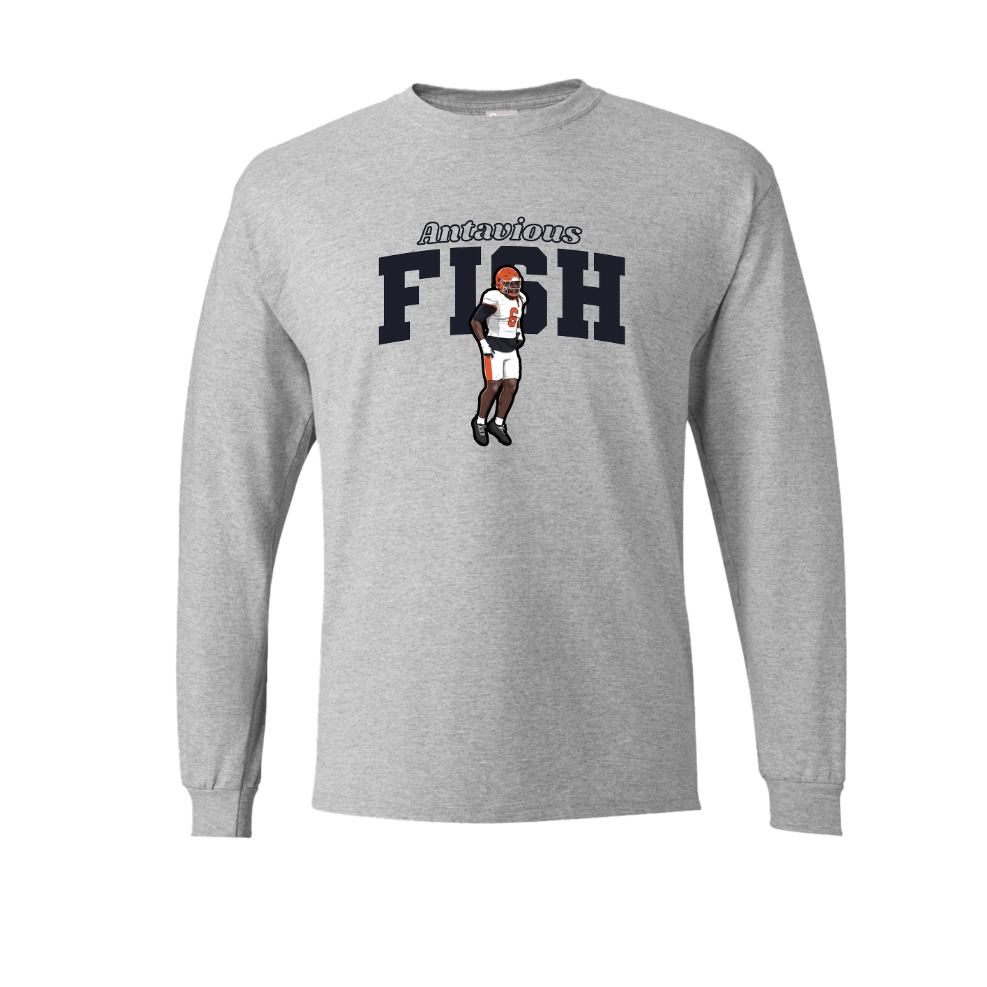 Long Sleeve Tee — Name Arch in Grey