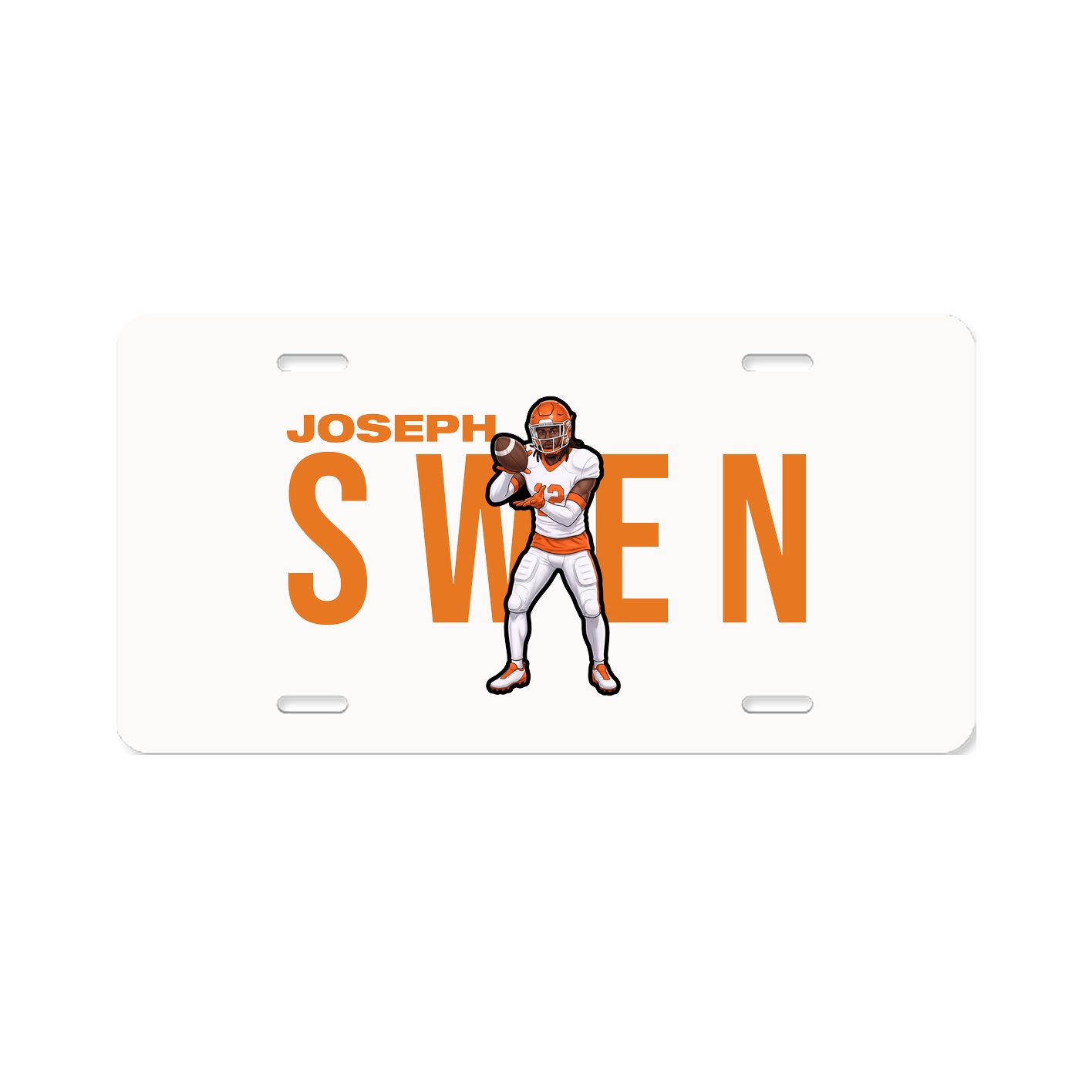 License Plate — Player Name in Classic