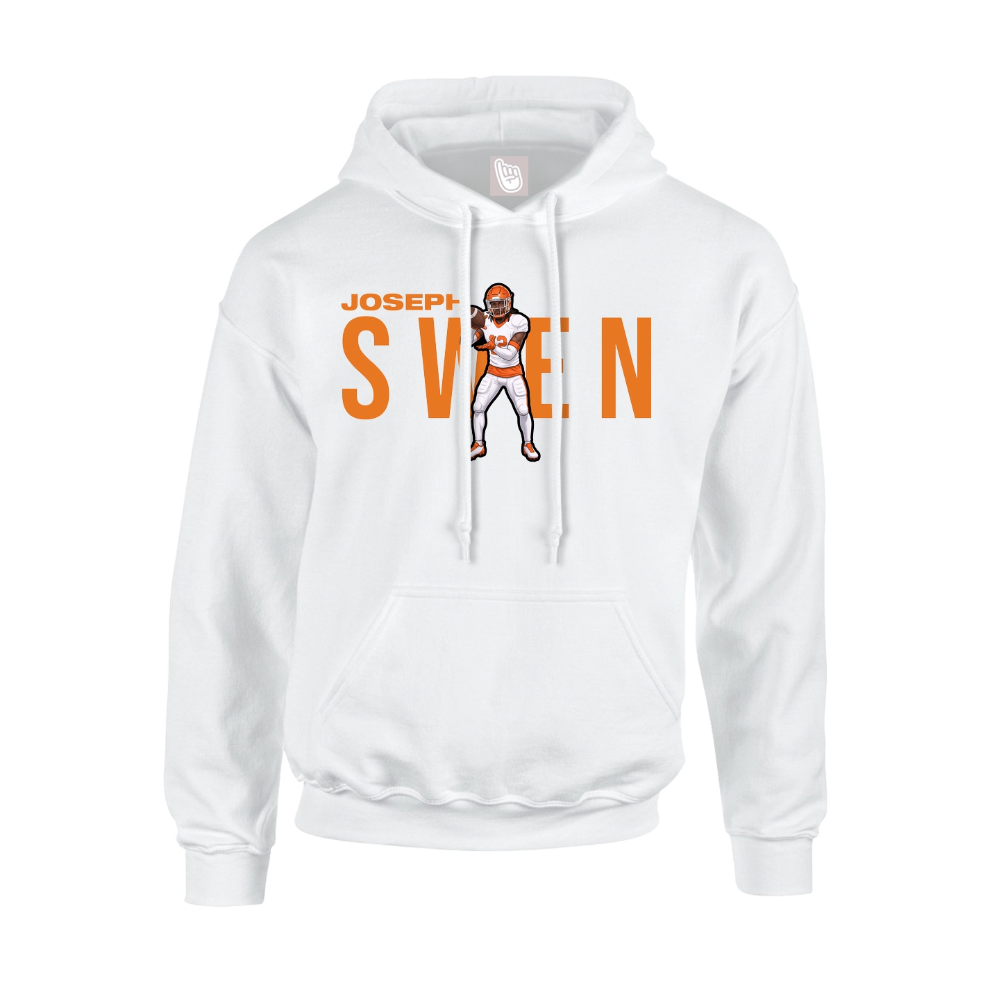 Youth Hoodie — Player Name in White
