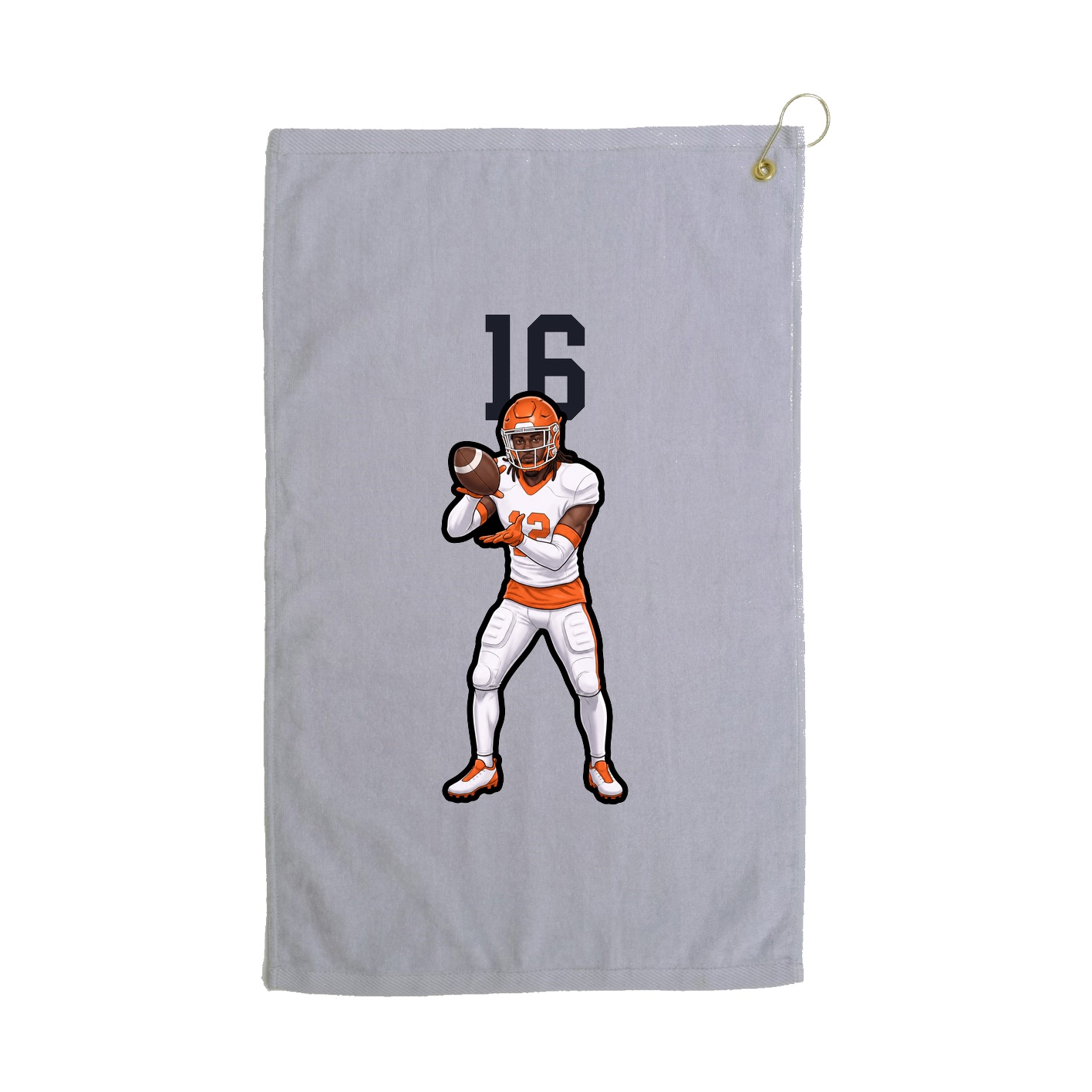 Golf Towel — Number Top in Grey