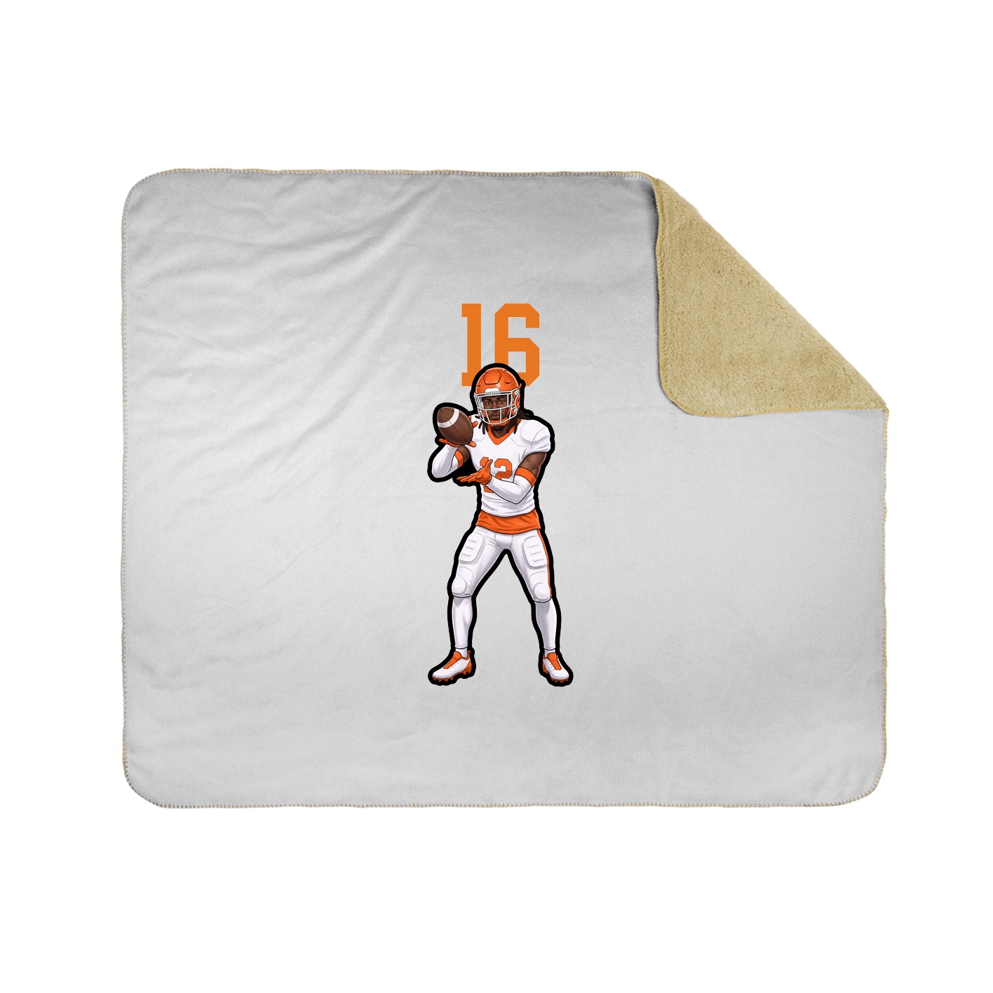 Throw Blanket — Number Top in White