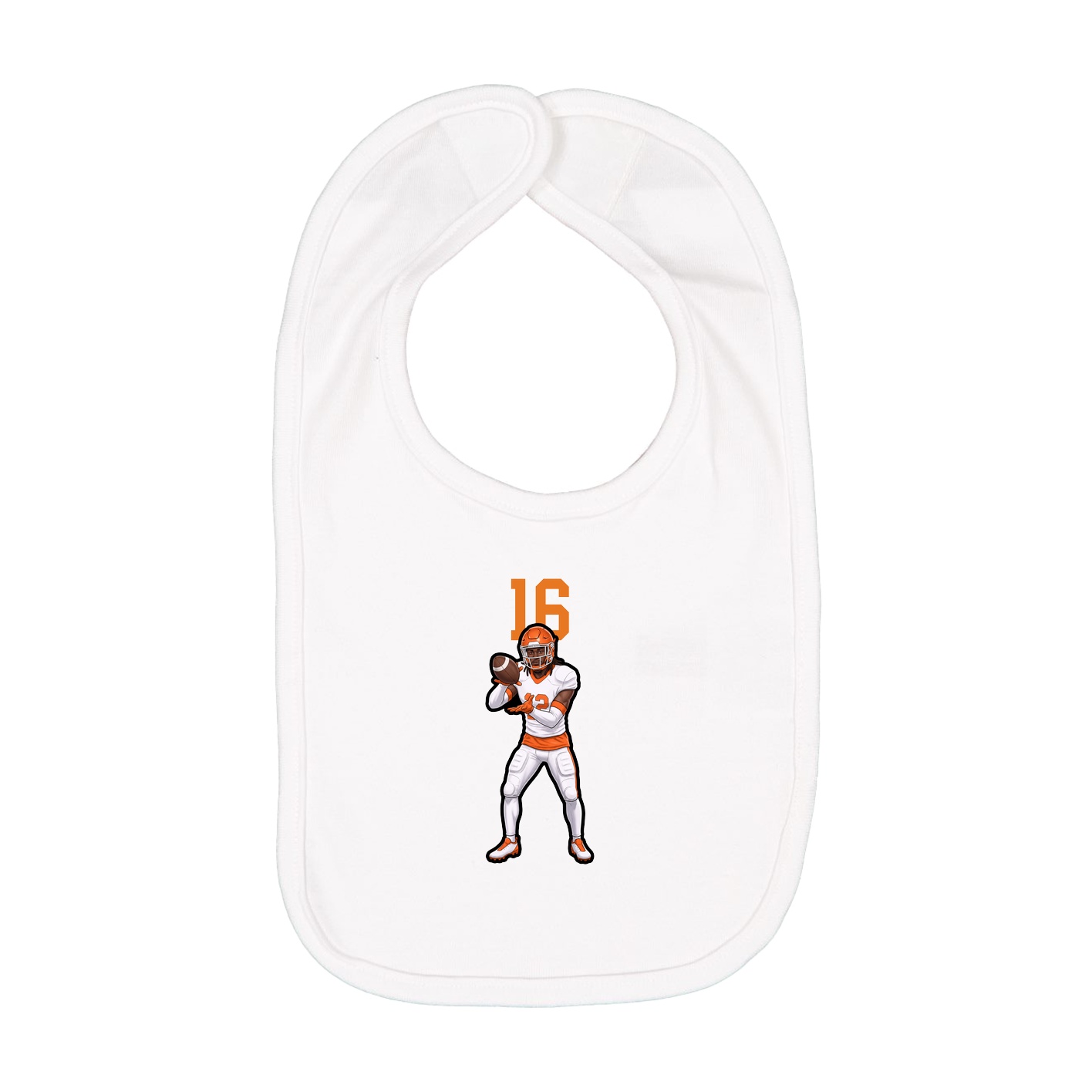 Infant Bib — Number Top in White