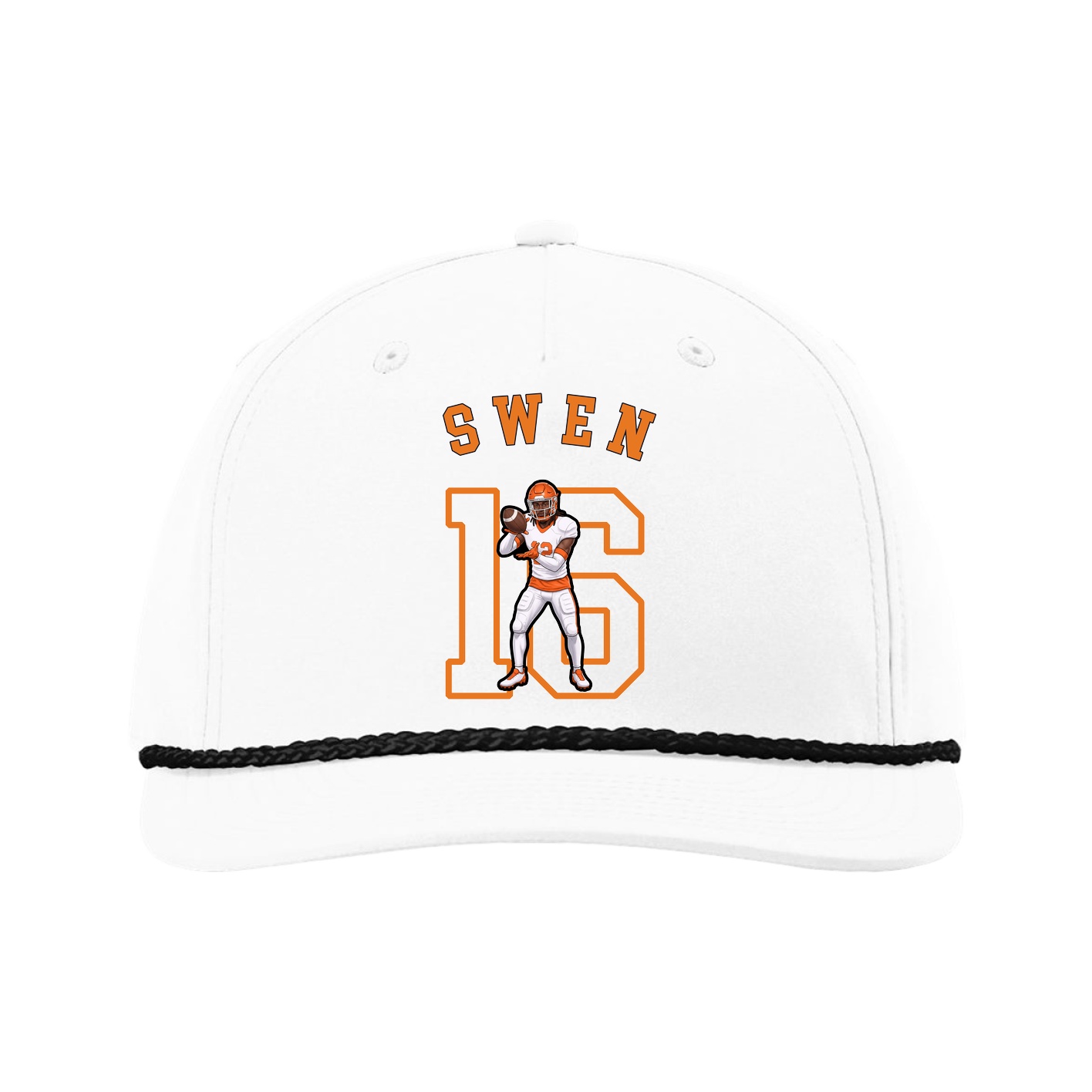 Five-Panel Classic Rope Cap — Shirsey Arch in White