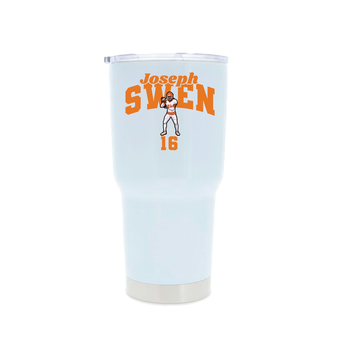 30oz Stainless Steel Tumbler — Signature Arch in White