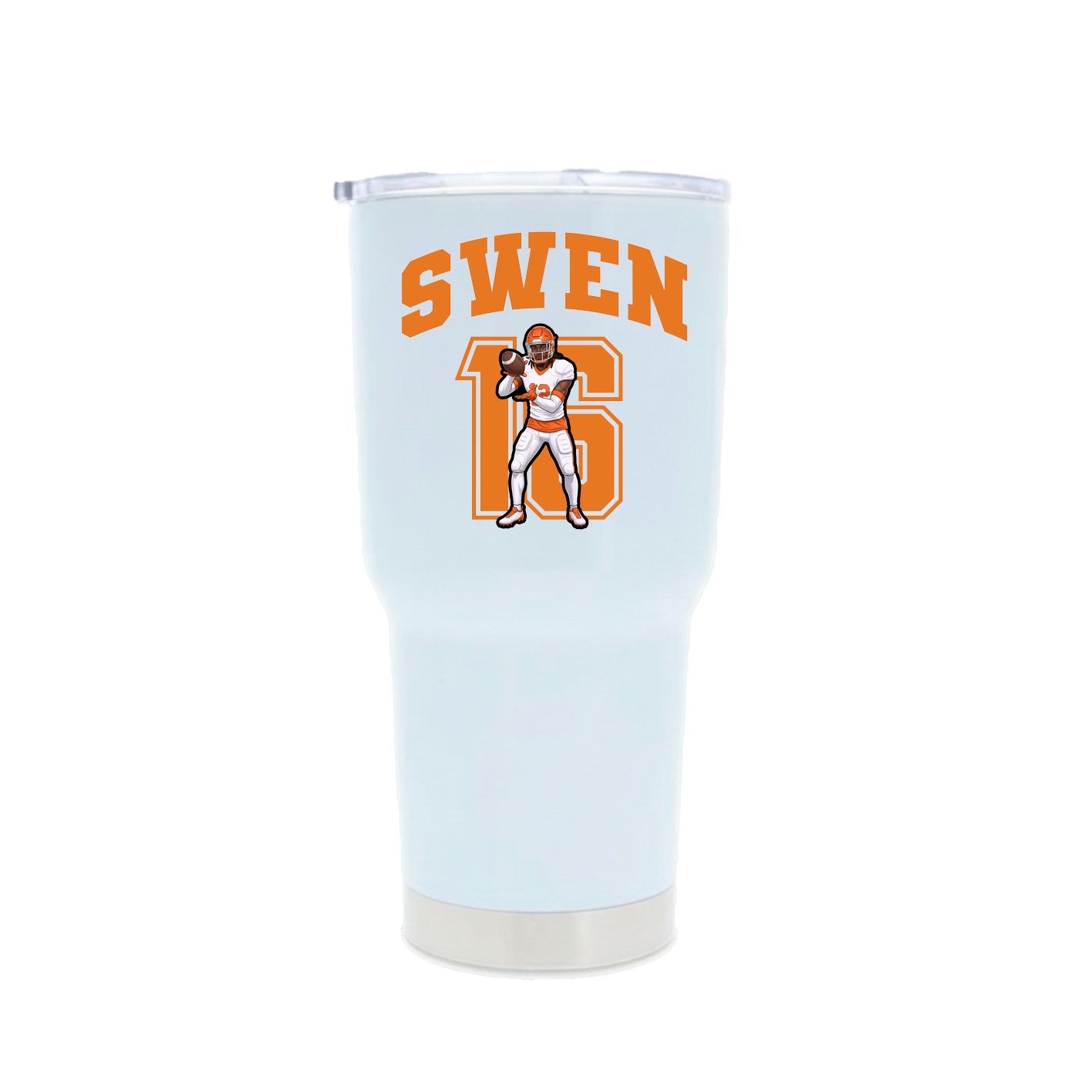 30oz Stainless Steel Tumbler — Number in White