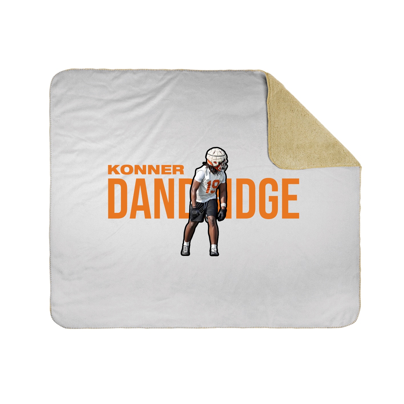 Throw Blanket — Player Name in White