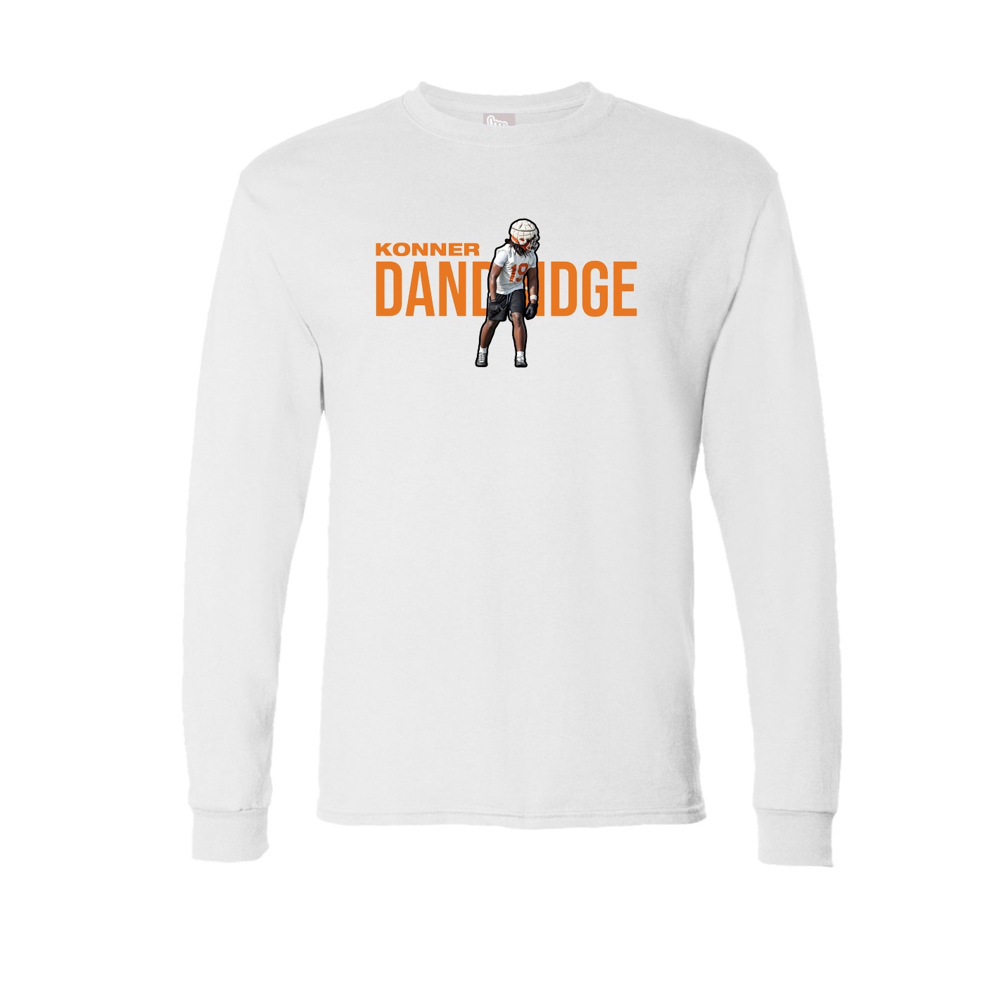 Long Sleeve Tee — Player Name in White