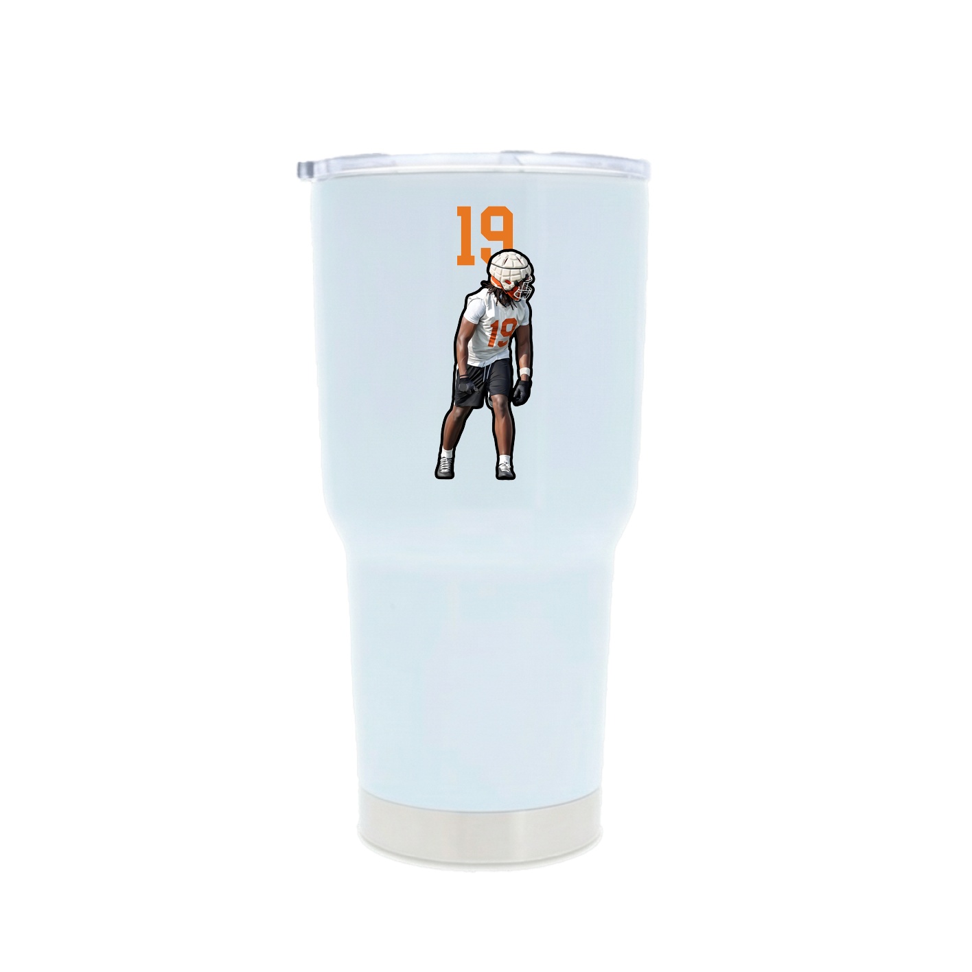 30oz Stainless Steel Tumbler — Number Top in White