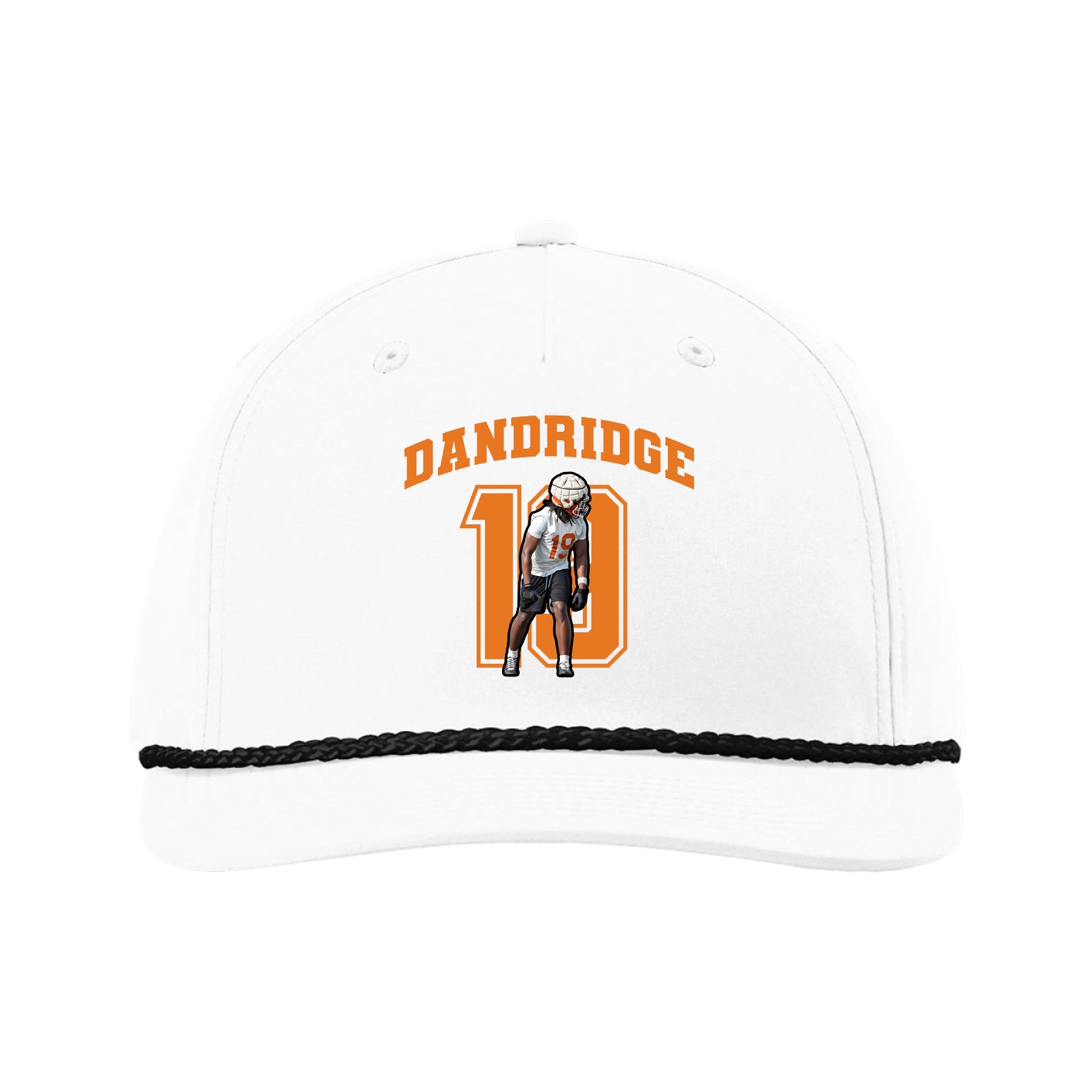 Five-Panel Classic Rope Cap — Number in White