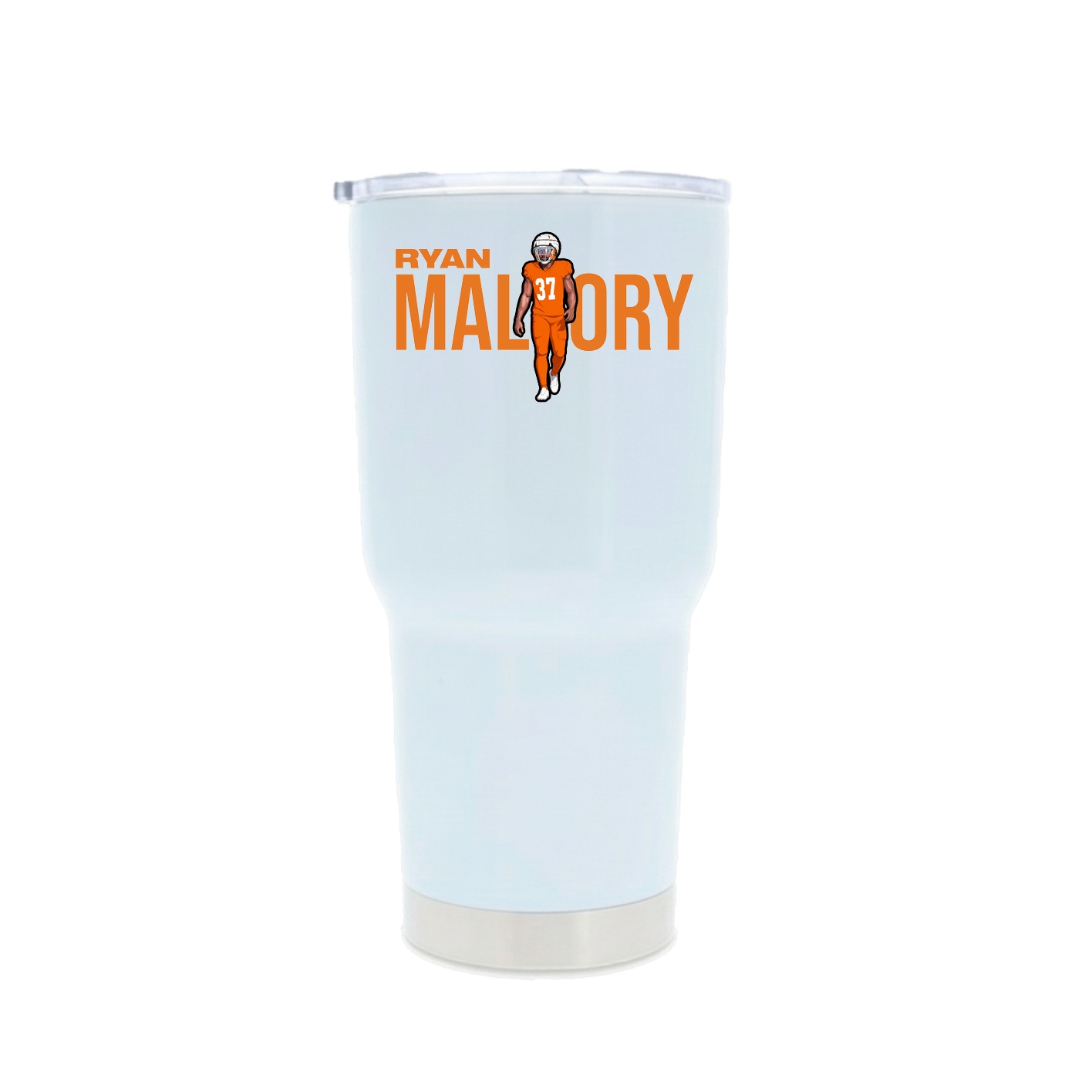 30oz Stainless Steel Tumbler — Player Name in White