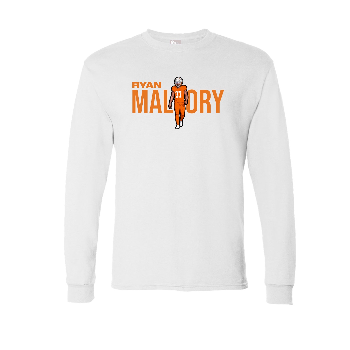 Long Sleeve Tee — Player Name in White