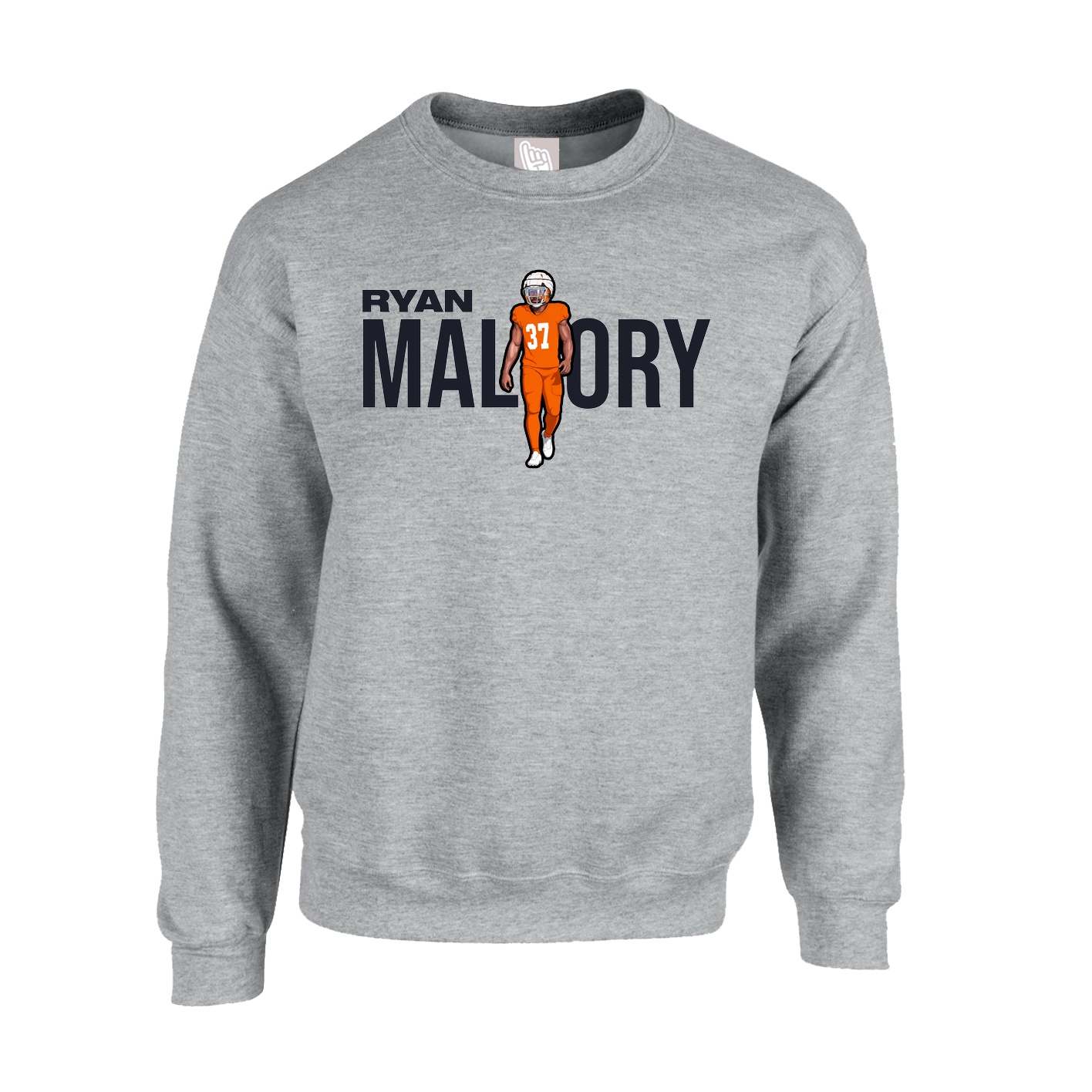 Fleece Crew — Player Name in Grey