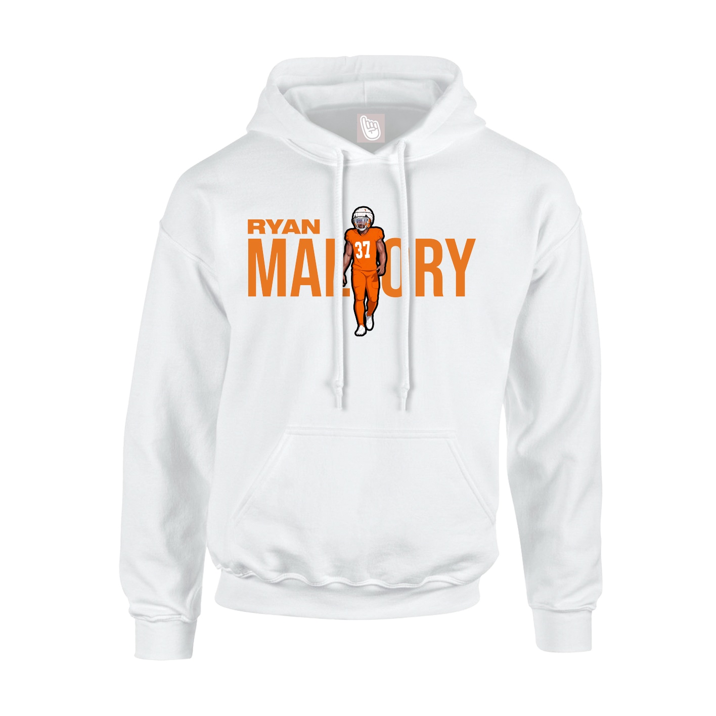 Youth Hoodie — Player Name in White