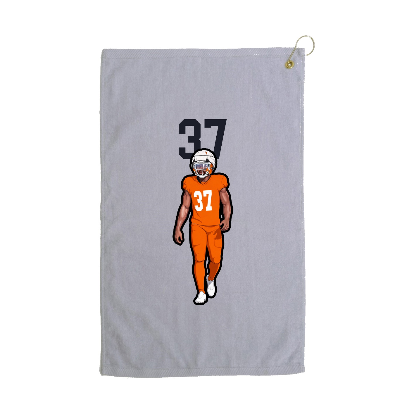 Golf Towel — Number Top in Grey