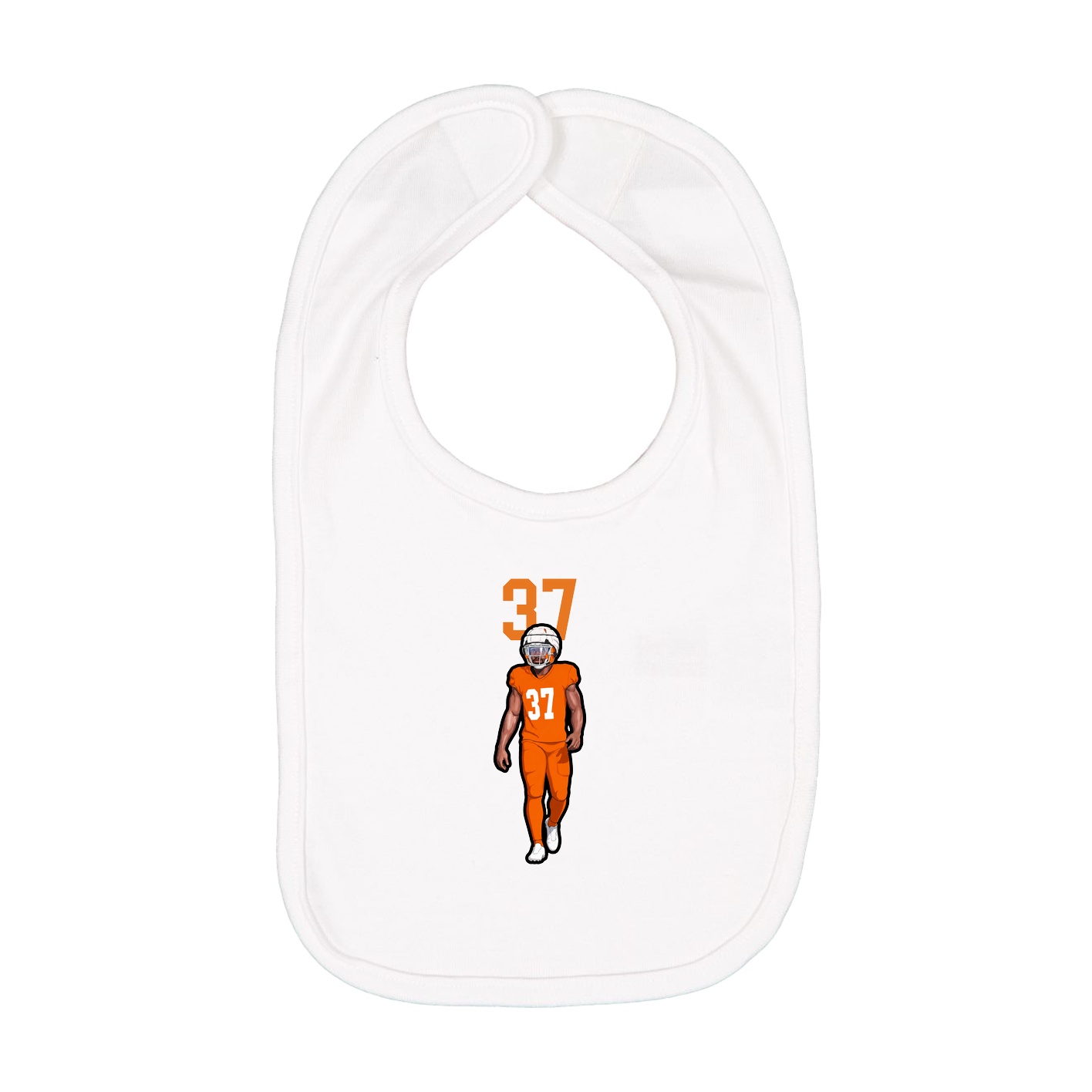 Infant Bib — Number Top in White