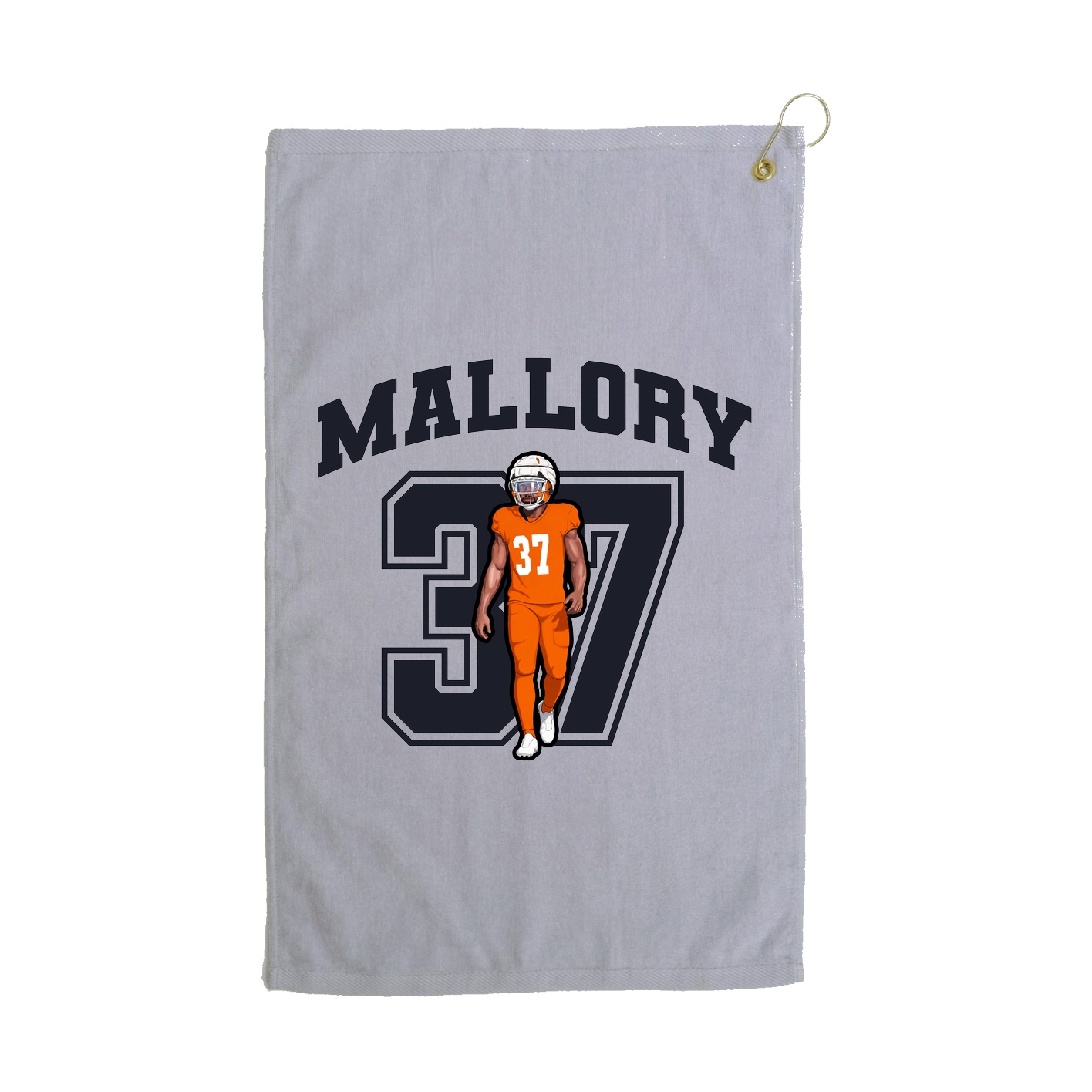 Golf Towel — Number in Grey