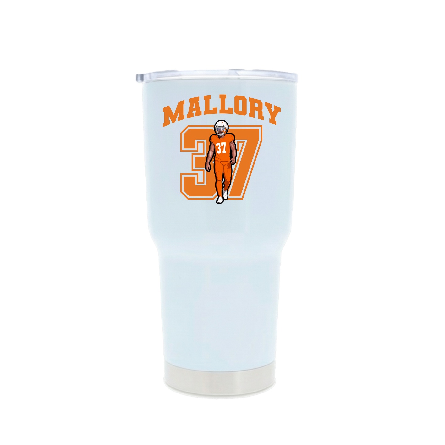 30oz Stainless Steel Tumbler — Number in White