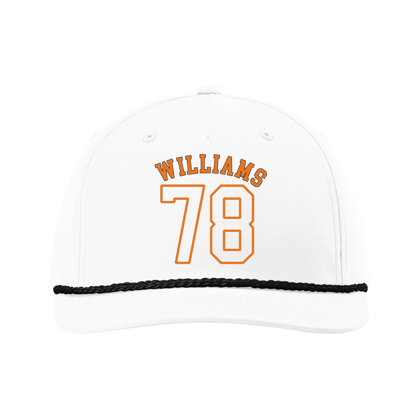 Five-Panel Classic Rope Cap — Shirsey Arch in White