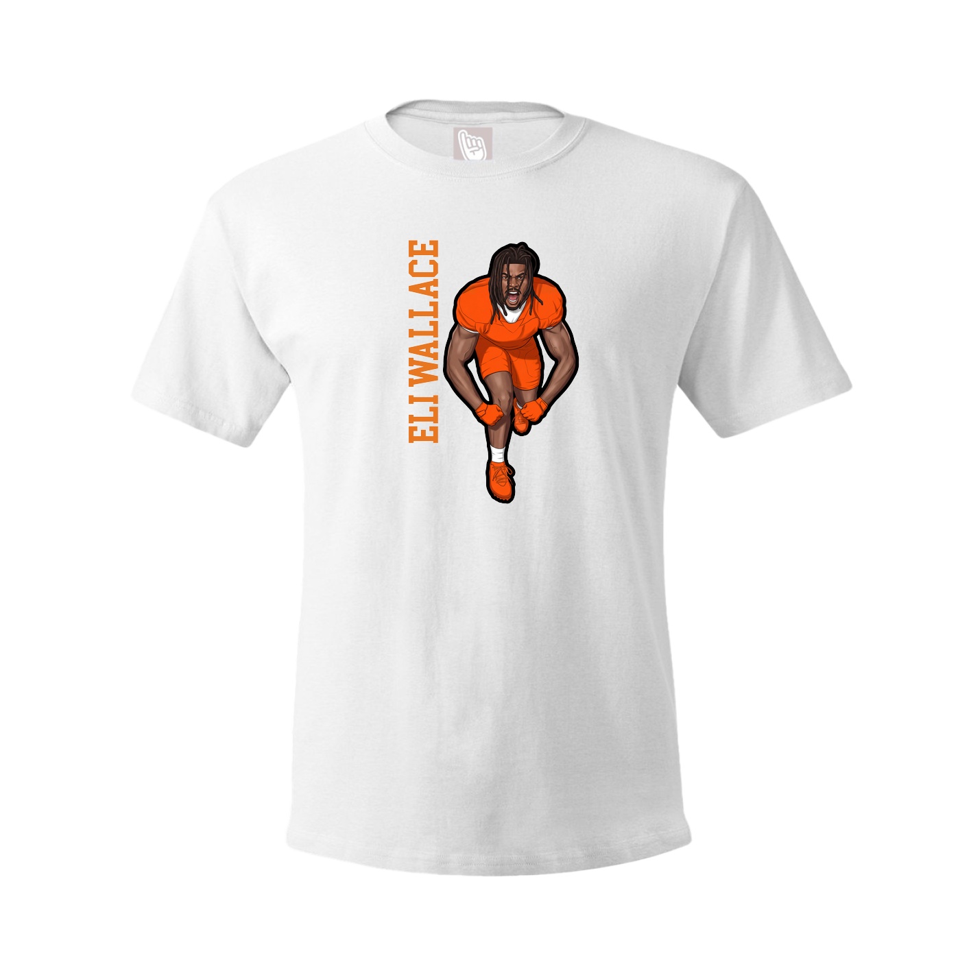 Tee — Name Vertical in White