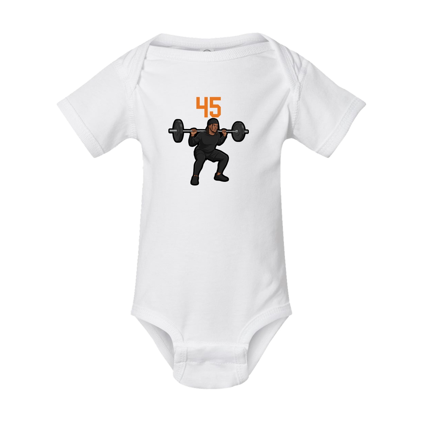Baby Onesie — Number Top in White