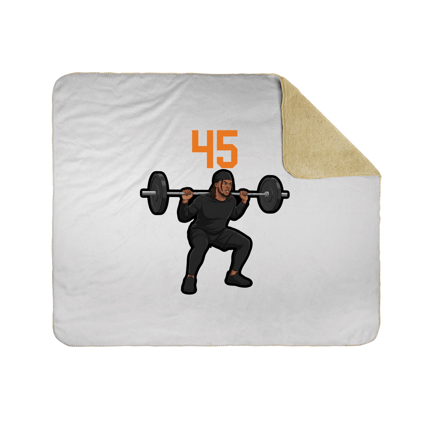 Throw Blanket — Number Top in White