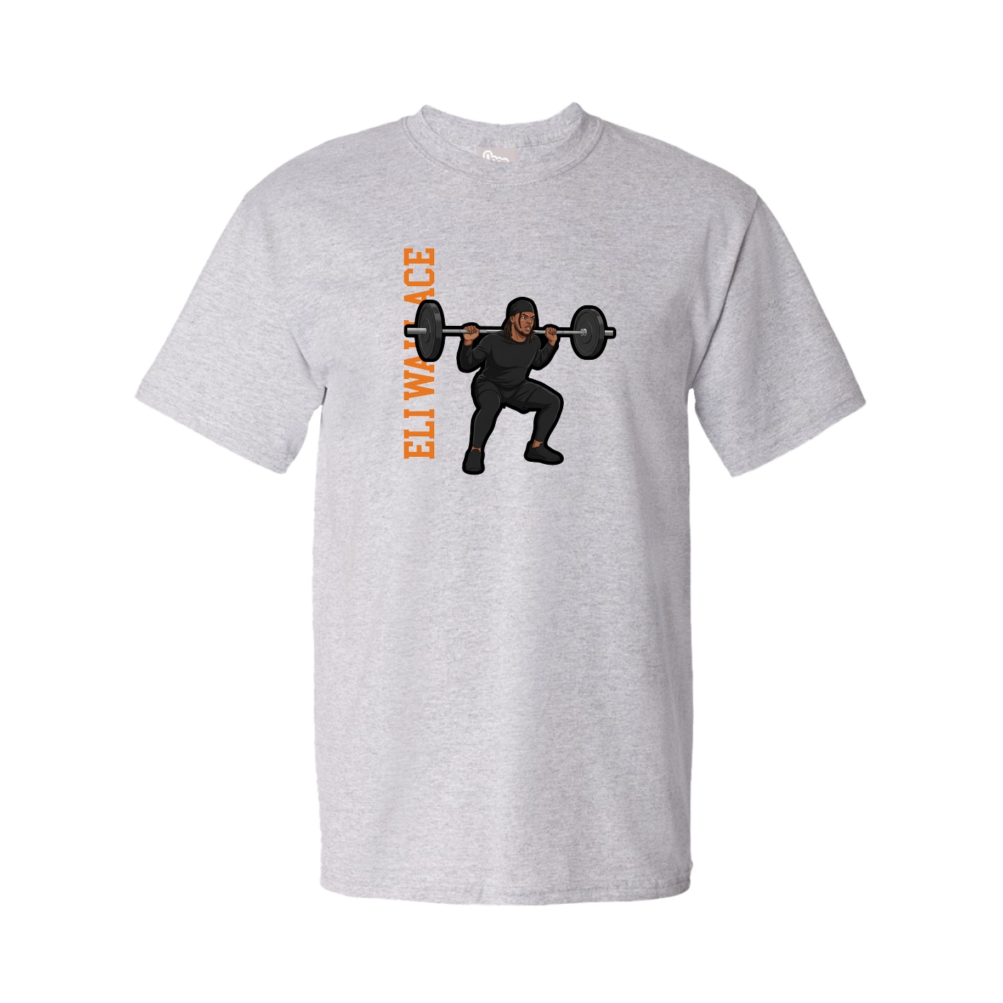 Youth Tee — Name Vertical in Grey