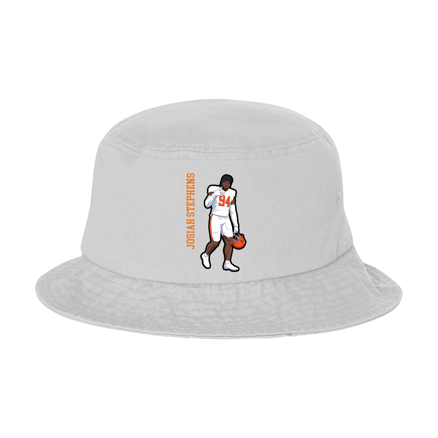 Bucket Cap — Name Vertical in White