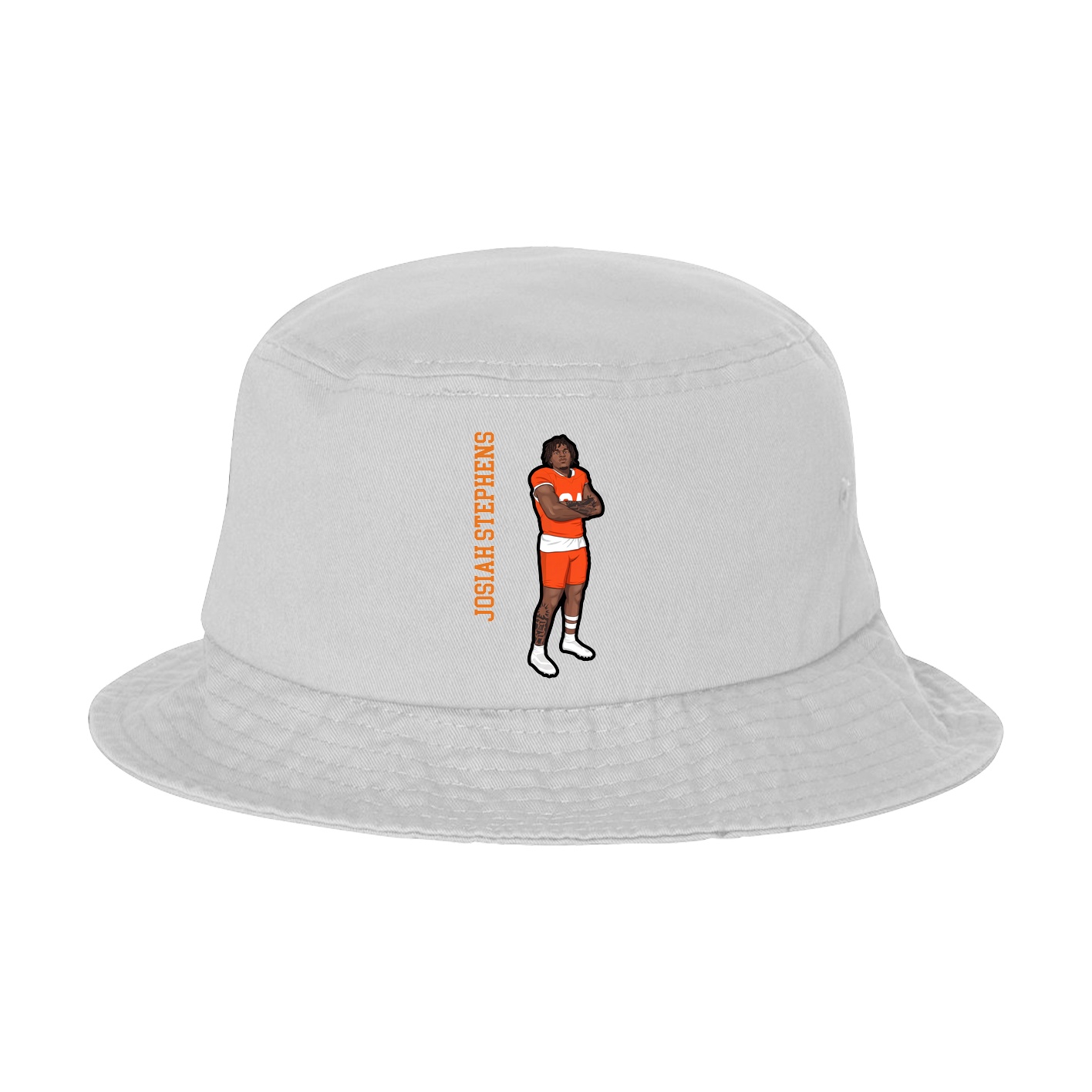 Bucket Cap — Name Vertical in White