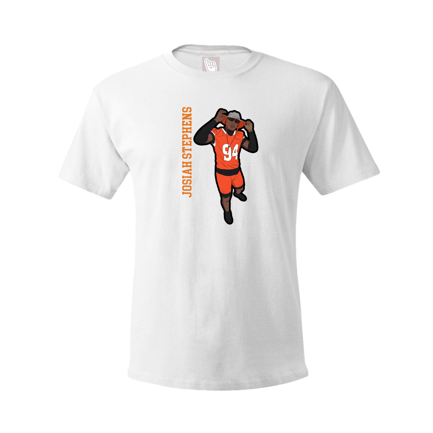 Youth Tee — Name Vertical in White