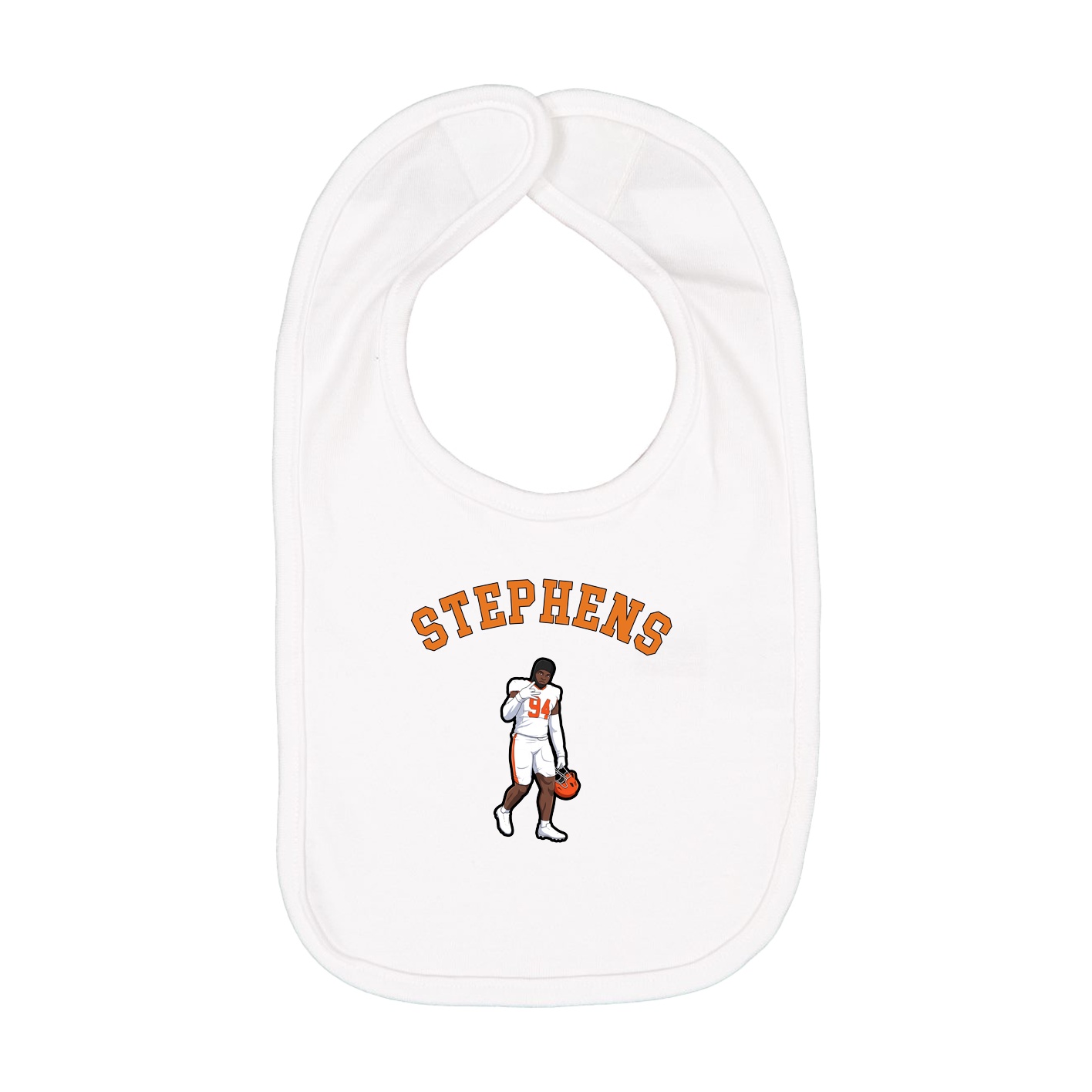 Infant Bib — Shirsey Arch in White