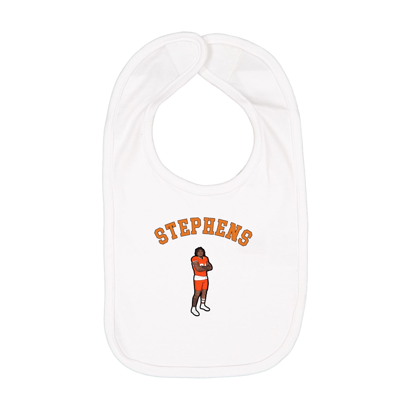 Infant Bib — Shirsey Arch in White
